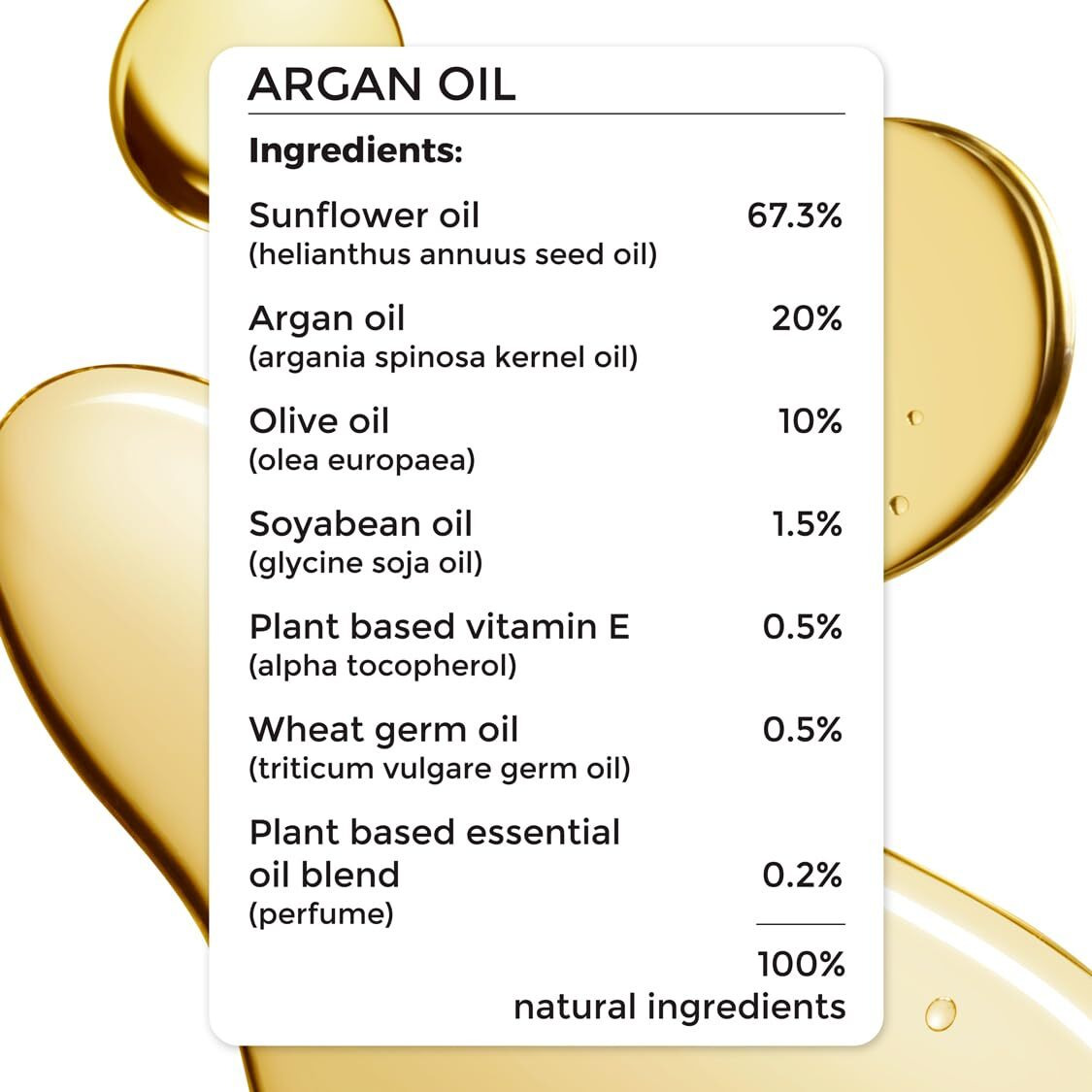 Brillare Argan Hair Oil, With The Goodness Of Olive Oil & Sunflower Oil, For Dry & Frizzy Hairs, 100% Natural Hair Oil, 100Ml