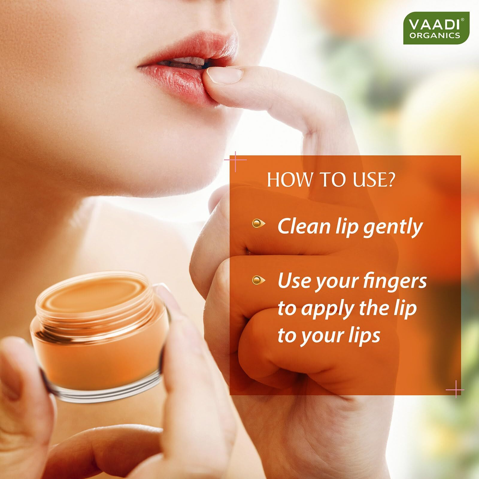 Vaadi Herbals Lip Balm, Orange And Shea Butter, 10Gms X 8