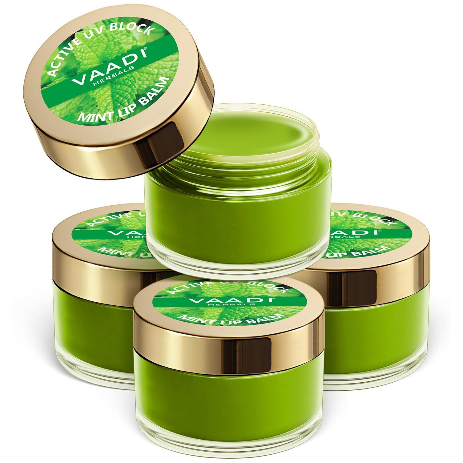 Vaadi Herbals Value Lip Balm, Mint, 4 X 10G
