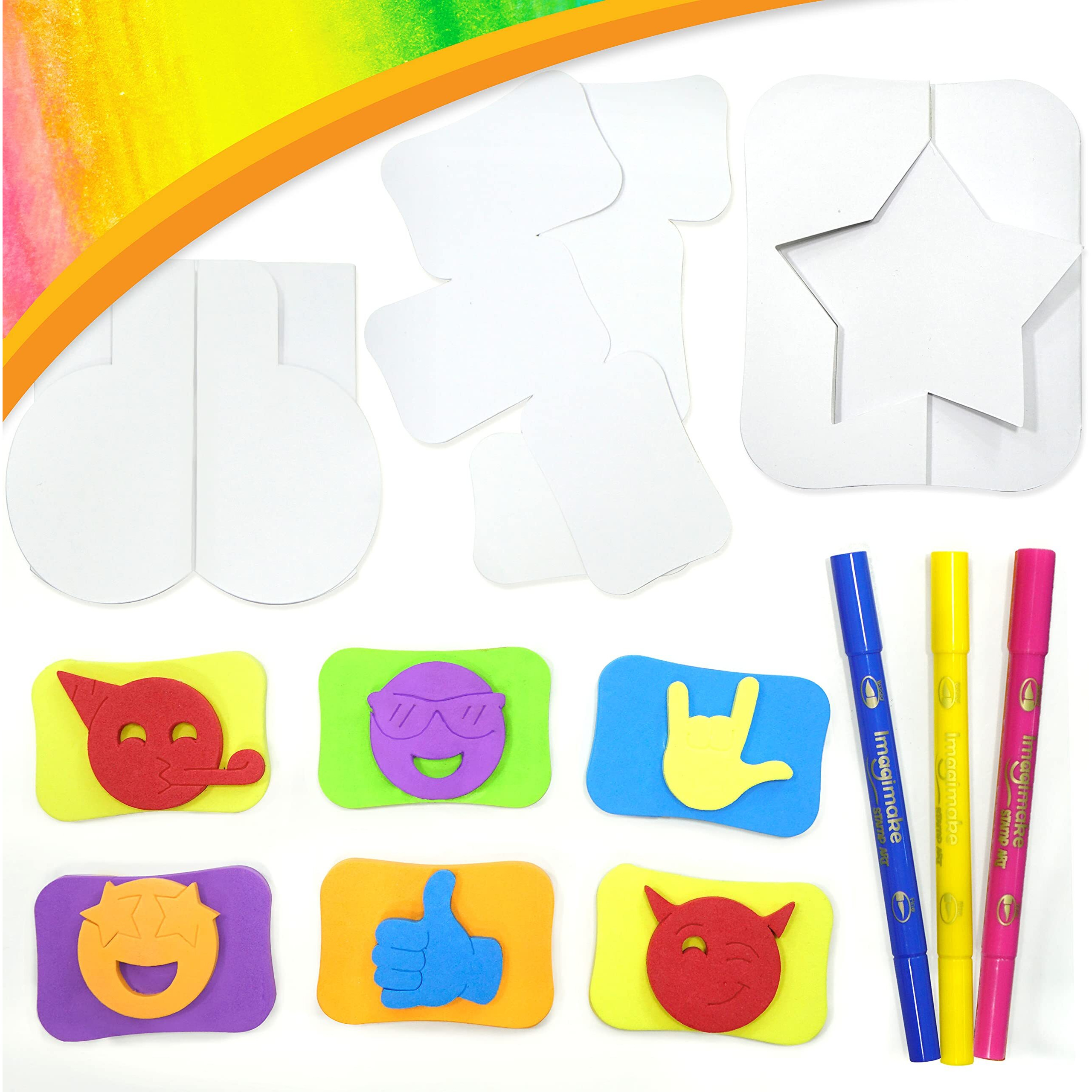 Imagimake Stamp Art Smiley Coloring & Stamping Set For Girls & Boys 3 Years +