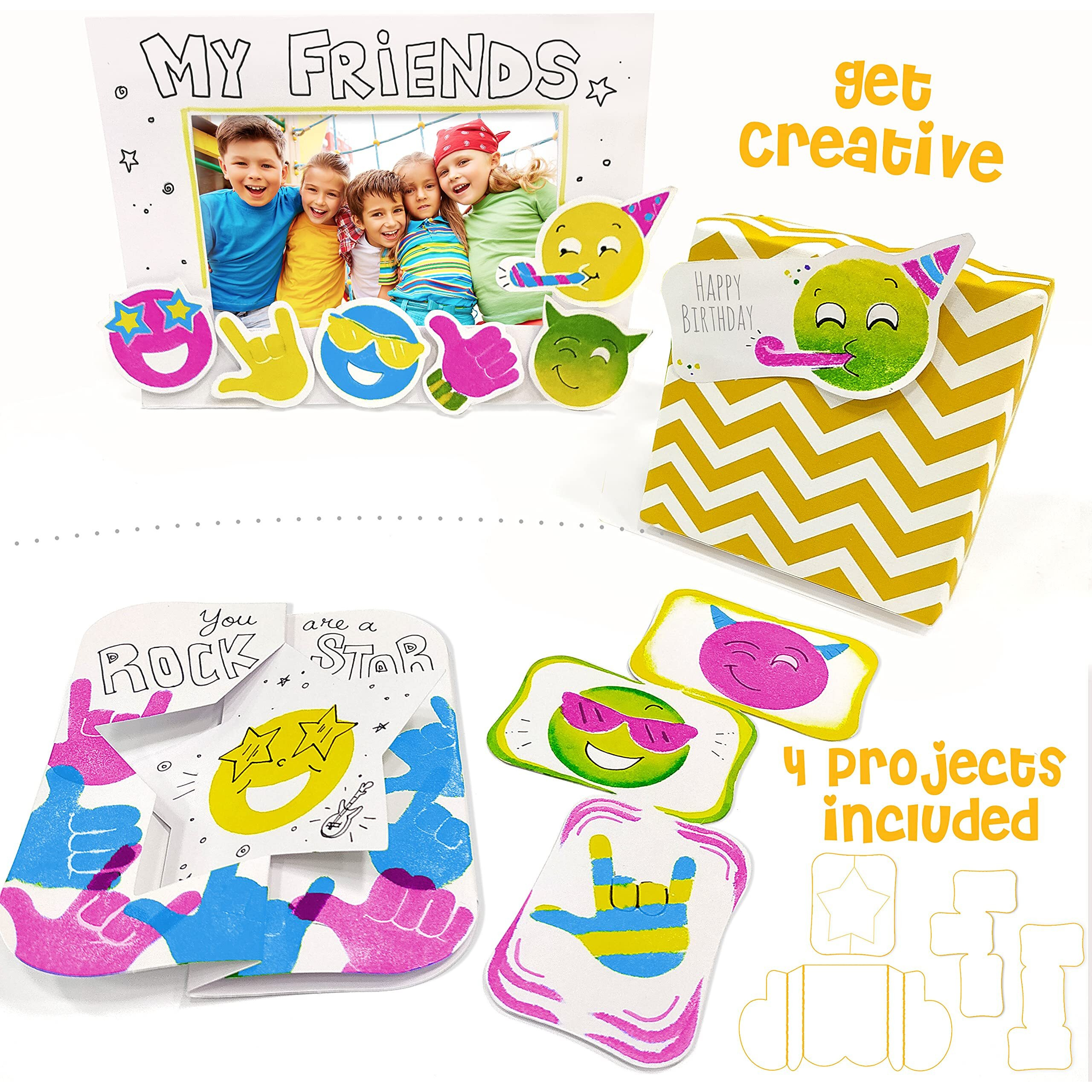 Imagimake Stamp Art Smiley Coloring & Stamping Set For Girls & Boys 3 Years +