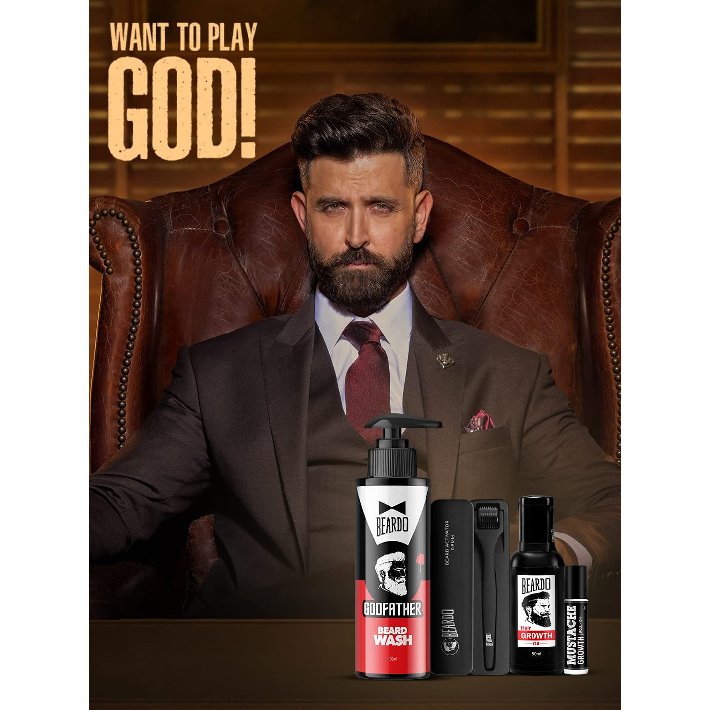 Beardo Don's Beard Growth Pro Kit For Men| Complete Beard Growth & Grooming Kit | Ideal Gift Set For Men's | Gift For Brother | Gift For Husband | Beard Care Starter Kit | Valentines Day Gift For Husband | Gift For Boyfriend | Gift For Men