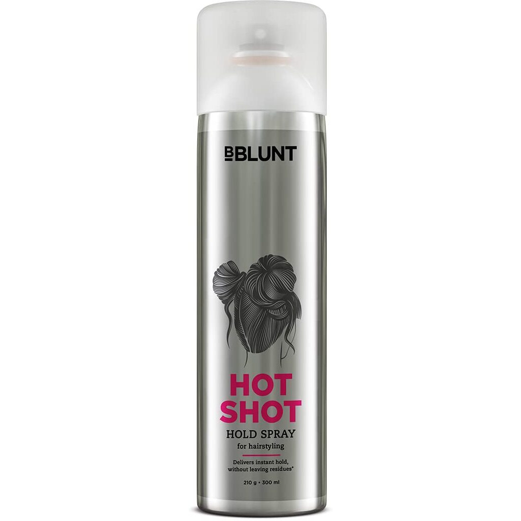 Bblunt Hot Shot Hold Spray For Instant & Firm Hold - 300 Ml