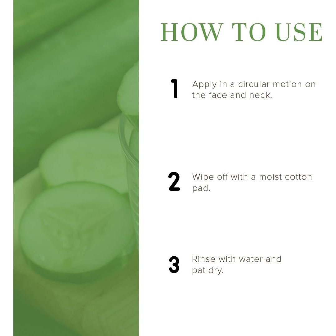 Khadi Natural Cucumber And Aloevera Cleansing Milk | Make Up Remover With Shea/Kokum Butter| Keeps Your Skin Toned| For All Skin Types | Rich In Anti-Oxidants| 210Ml