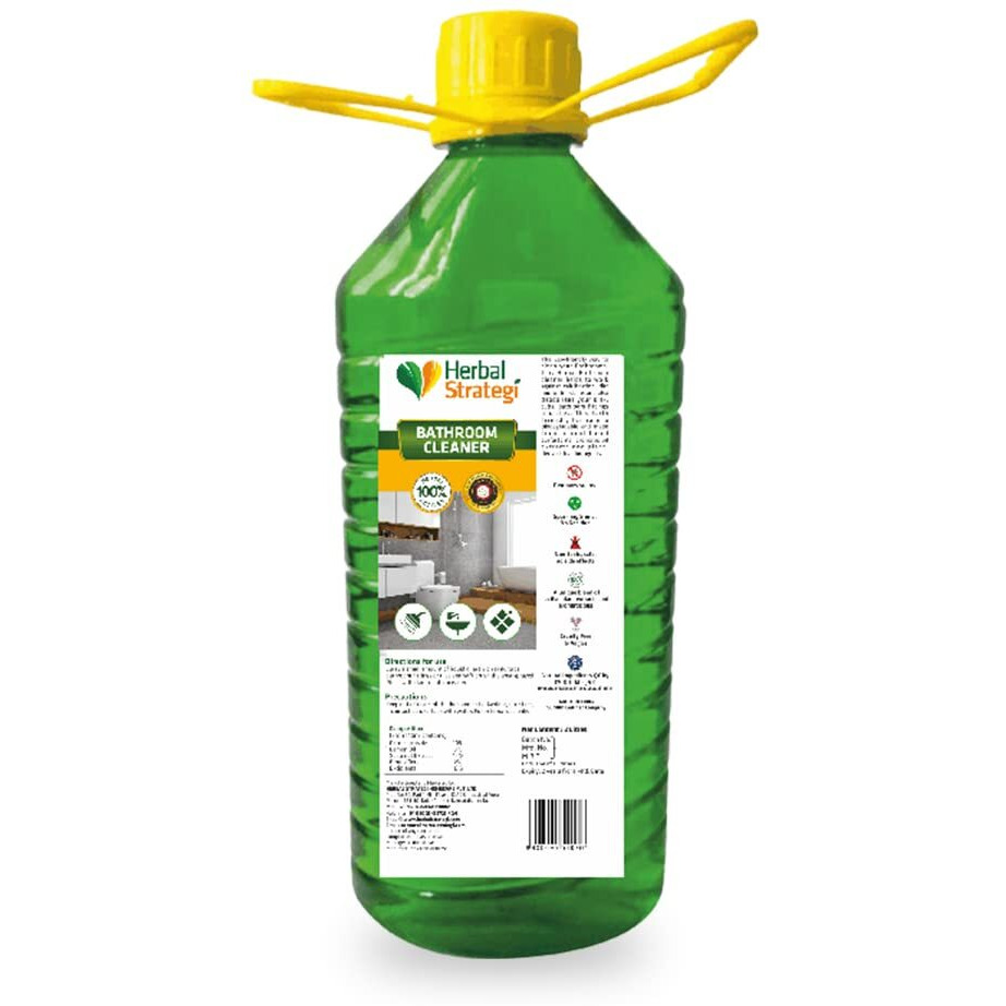 Herbal Strategi Bathroom Cleaner Spray For All Surfaces & Bathroom Fittings - 2L Refill (Lemon Oil)