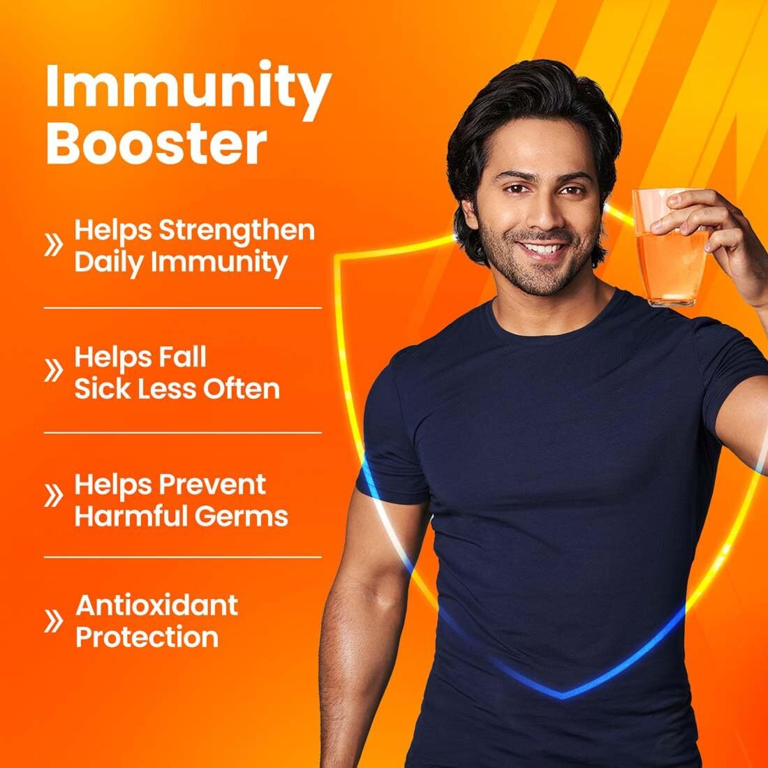 Fast&Up Charge Natural Vitamin C - 20 Effervescent Tablets, Amla Extract + Zinc For Daily Immunity | Helps To Boost & Strengthens Collagen For Healthy Skin, Hair & Nails- Orange Flavour