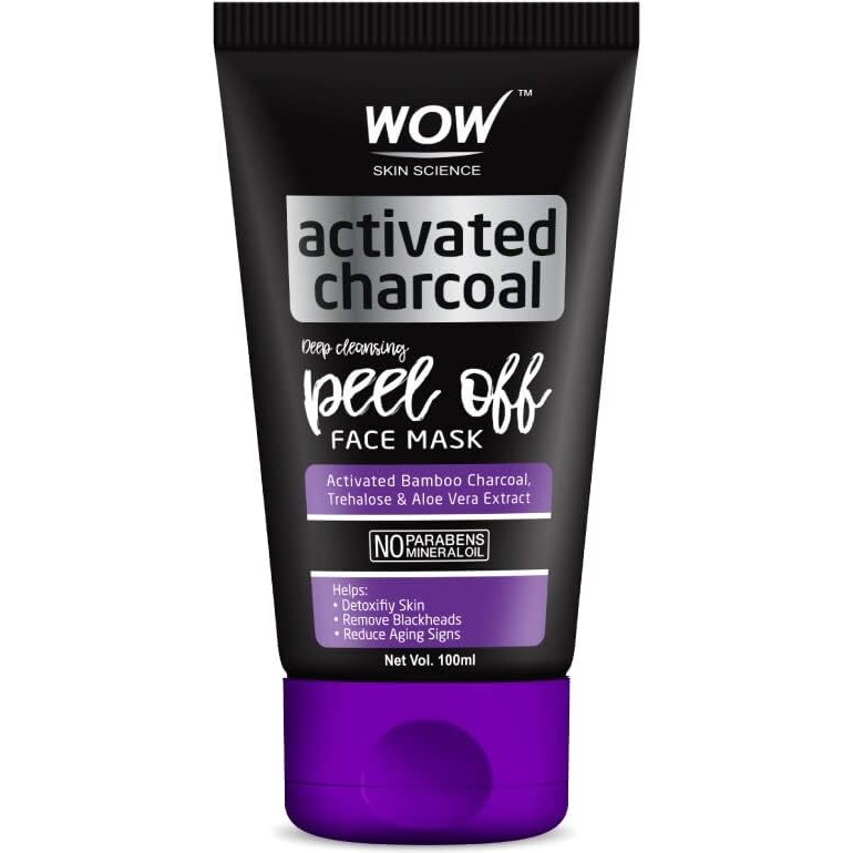 Wow Skin Science Activated Charcoal Peel Off Mask For Blackheads/Pimples/Acne - No Parabens & Mineral Oils, 100 Ml