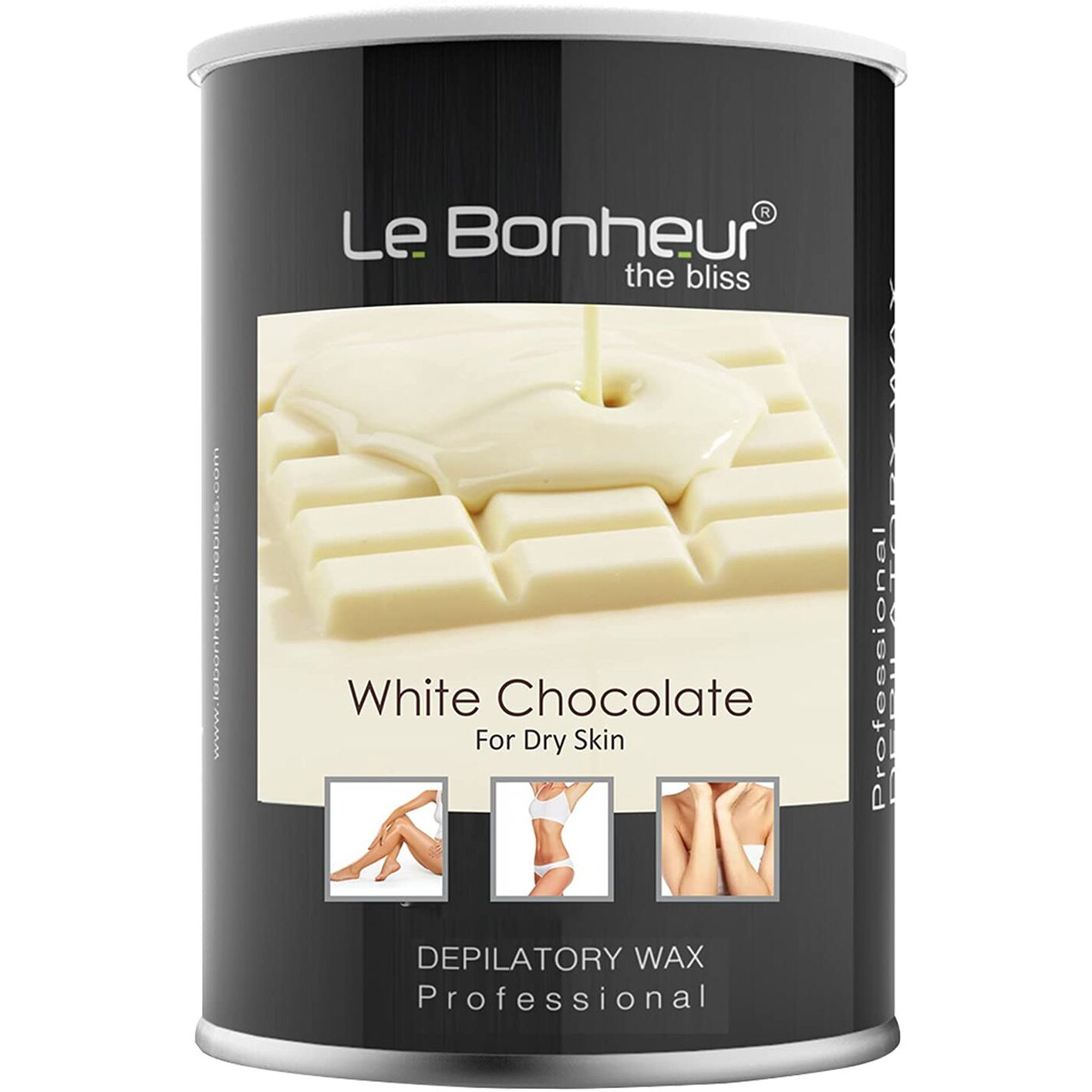 Le Bonheur White Chocolate Wax | Pure Natural - No Skin Burn - Allergen Free | For Sensitive Skin With Elastic And Creamy Texture - Fully Body Wax For All Hair And Skin Type | 800Gm