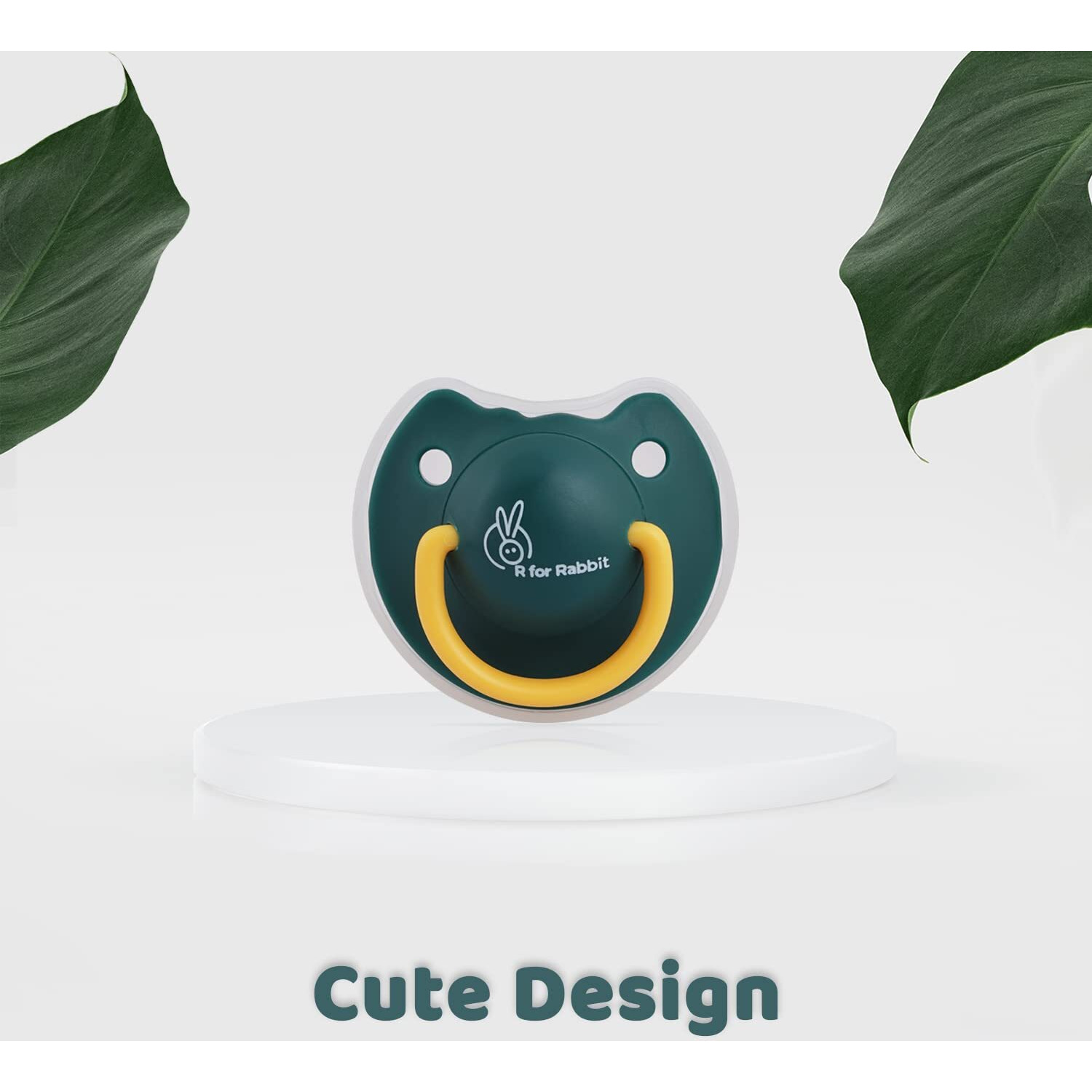 R For Rabbit Baby Tusky Pacifier Ultra Light Soft Silicone Nipple, Orthodontic Design, Bpa-Free For Kids Of 6 Months +|Medium|Green