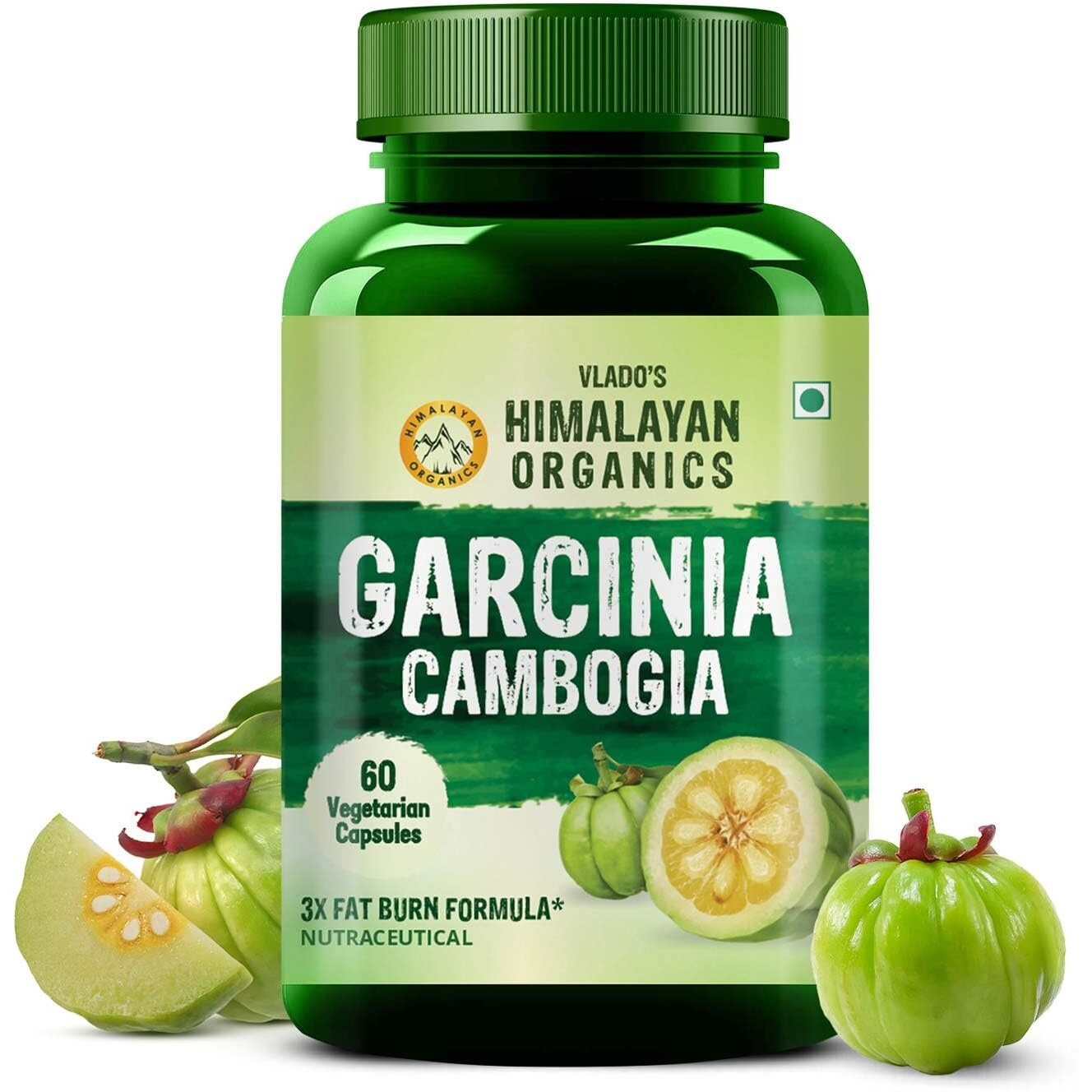 Vlado's Himalayan Organics Garcinia Cambogia Tea Extract 1500Mg Supplement | Weight Loss Management, Fat Burner | Boosts Metabolism & Energy Levels- 60 Veg Capsules