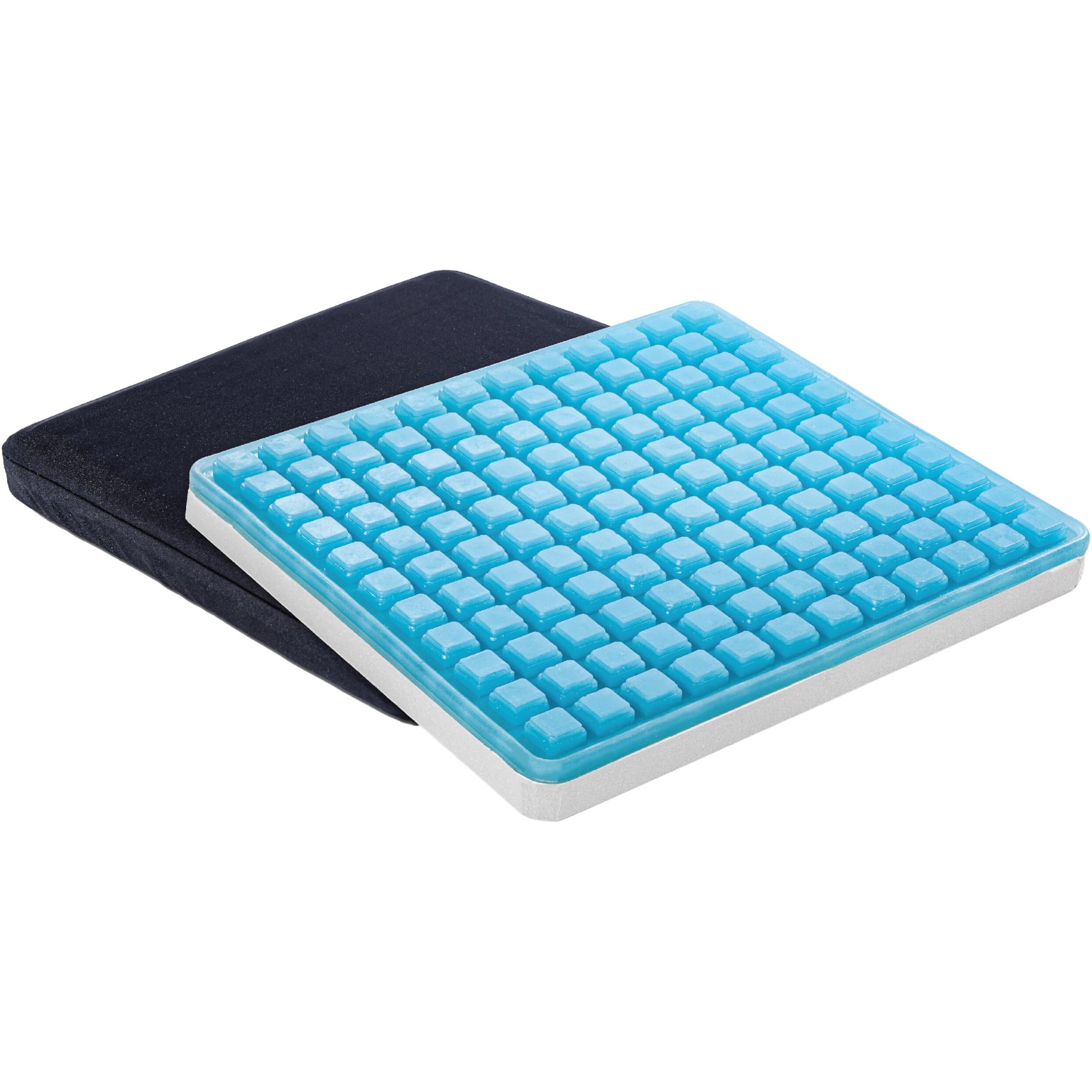 Gelride Gel Seat Cushion - Prevents Pressure Sores, Sciatica And Tailbone Pain - Grid Design, Cool & Soft - For Office Chair, Wheelchair - Made In India, (Black, Large - 18 X 16.5 X 2 Inch)