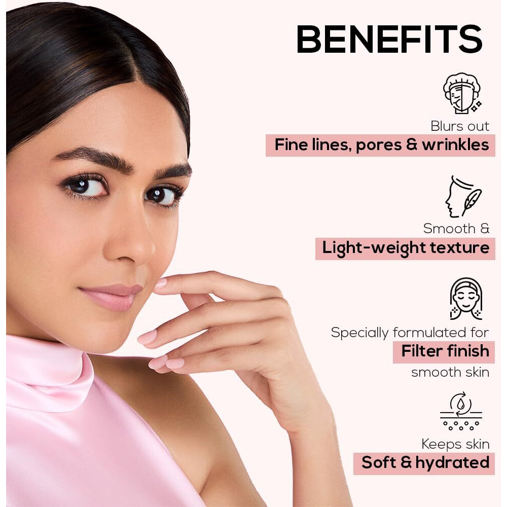Renee Bollywood Filter Face Primer 15Gm | For A Flawless & Smooth Skin | Blurs Fine Lines, Wrinkles & Pores Instantly | Hydrating, Lightweight & Non-Sticky | Cruelty-Free