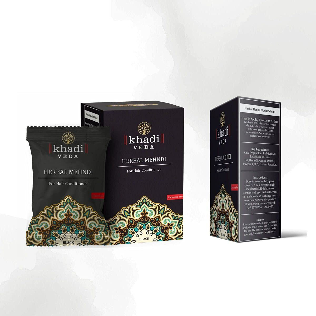 Khadi Veda Herbal Mehndi Henna Powder 100Gm (Black)