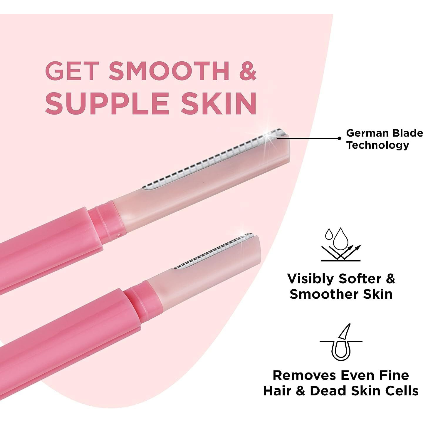 Furr Face & Eyebrow Razor For Women Facial Hair With Dual Blade Head 3N | German Blades | Easy Shaping And Shaving | Reusable Up To 5 Times | Durable And Rust Free Blades