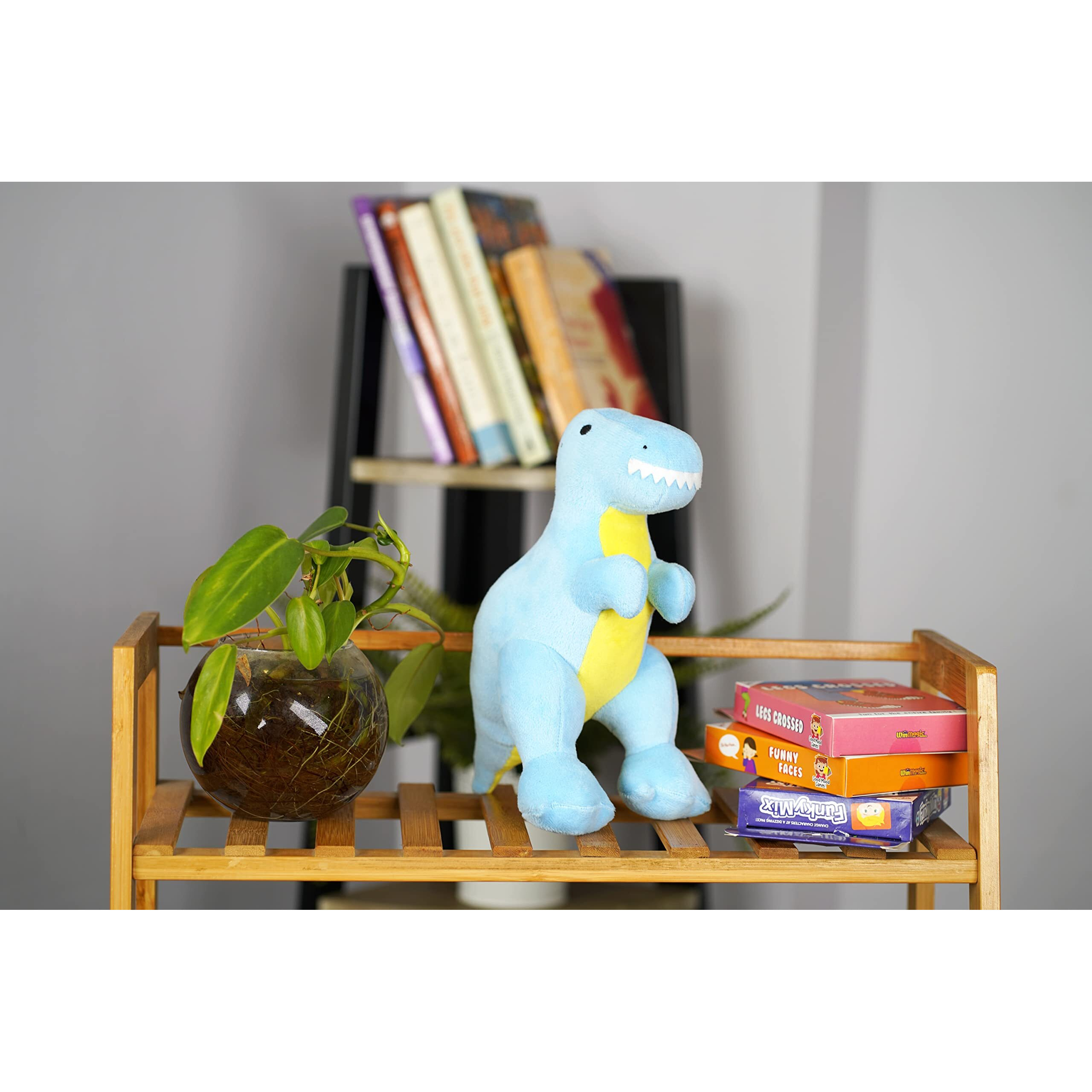 Furrendz Dashing Dino 10" Plush|Animal Character Soft Toy-Dino|Furry Plush|Soft & Anti Allergic Fabric|Safe For Kids|Role Playtoy|Easy To Wash|Best Birthday & Return Gift For Kids 1 Yrs+|Made In India