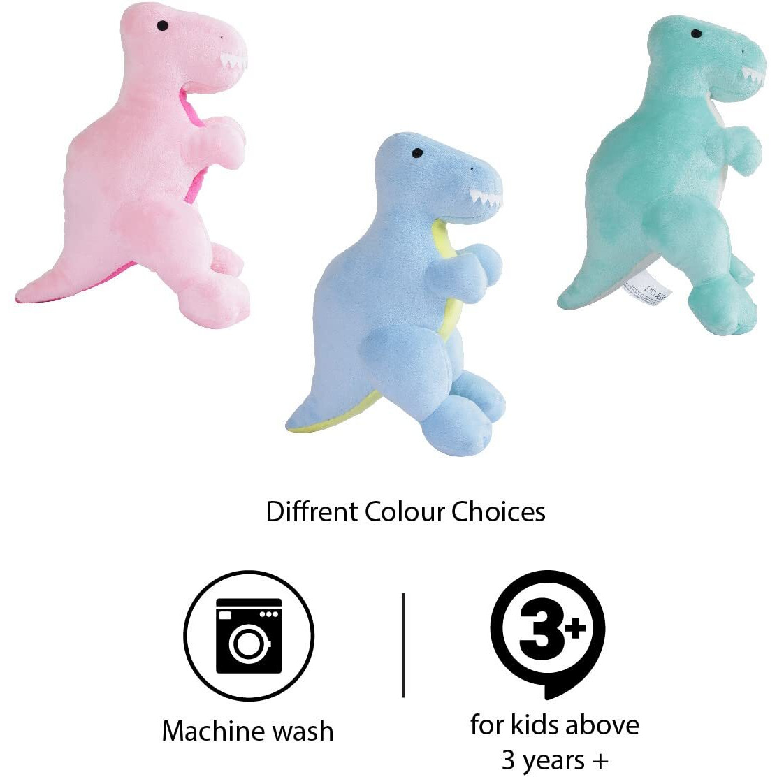 Furrendz Dashing Dino 10" Plush|Animal Character Soft Toy-Dino|Furry Plush|Soft & Anti Allergic Fabric|Safe For Kids|Role Playtoy|Easy To Wash|Best Birthday & Return Gift For Kids 1 Yrs+|Made In India