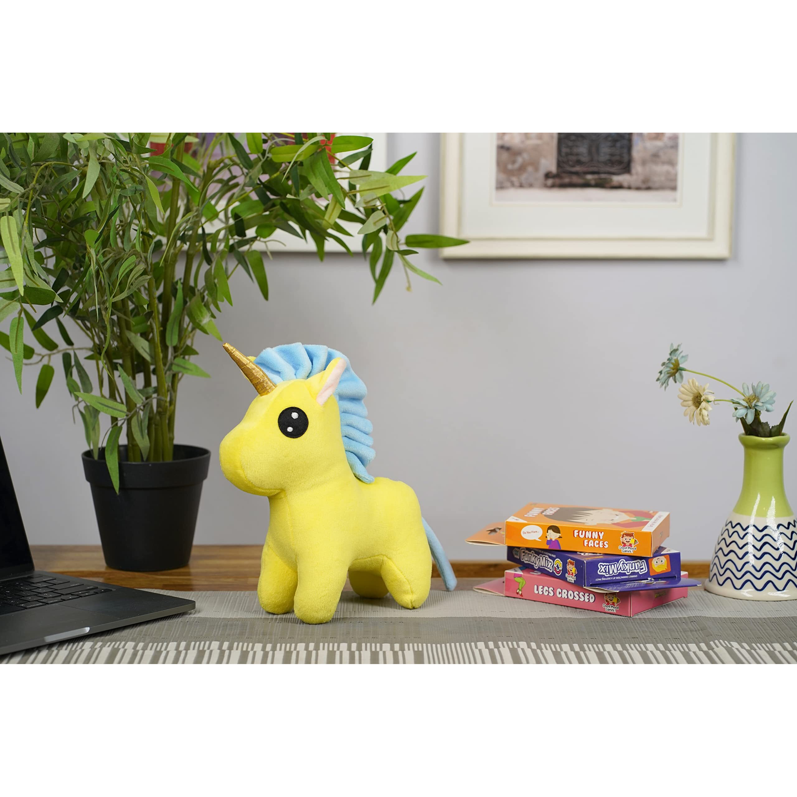 Furrendz Radiant Unicorn 10" Plush|Animal Character Soft Toy-Unicorn|Furry Plush|Soft & Anti Allergic Fabric|Safe For Kids|Role Playtoy|Easy To Wash|Best Birthday&Return Gift For Kids 1+|Made In India
