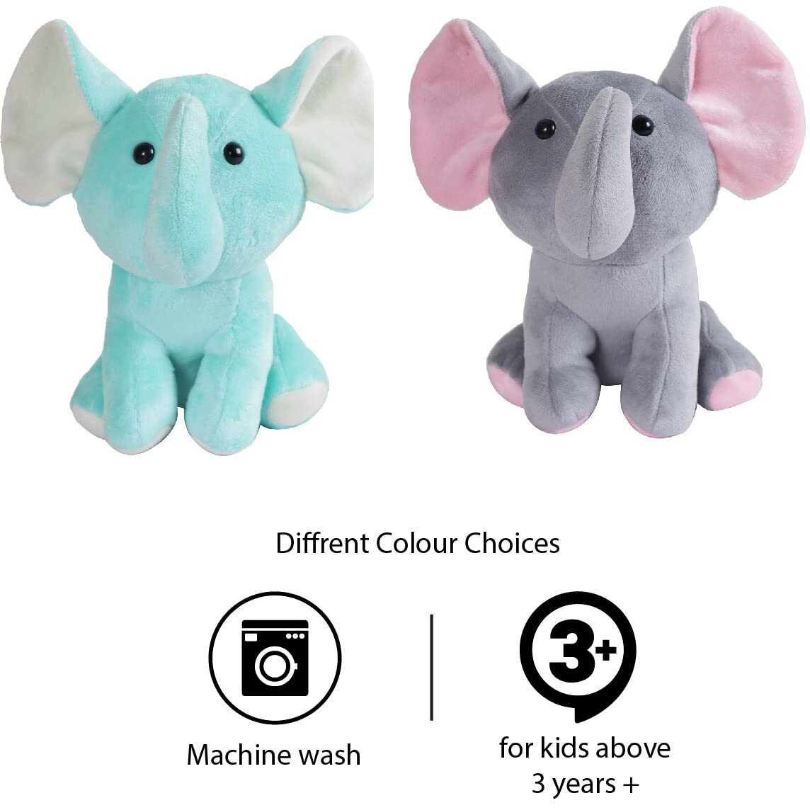 Furrendz Playful Eli 10" Plush|Animal Character Soft Toy-Elephant|Furry Plush|Soft & Anti Allergic Fabric|Safe For Kids|Role Playtoy|Easy To Wash|Best Birthday & Return Gift For Kids 1 +|Made In India