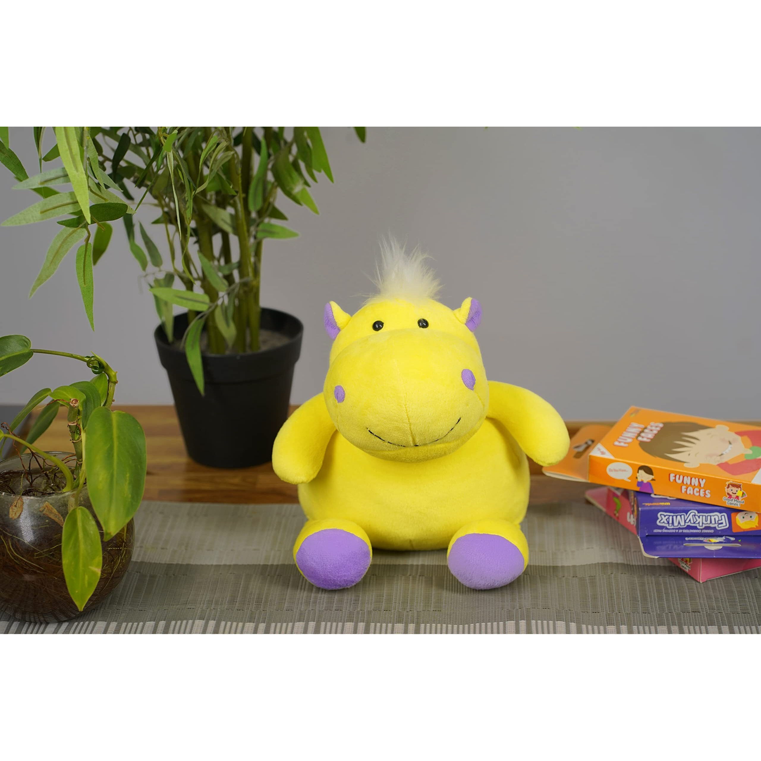 Furrendz Hippy Hippo 10" Plush|Animal Character Soft Toy-Hippo|Furry Plush|Soft & Anti Allergic Fabric|Safe For Kids|Role Playtoy|Easy To Wash|Best Birthday & Return Gift For Kids 1 Yrs+|Made In India
