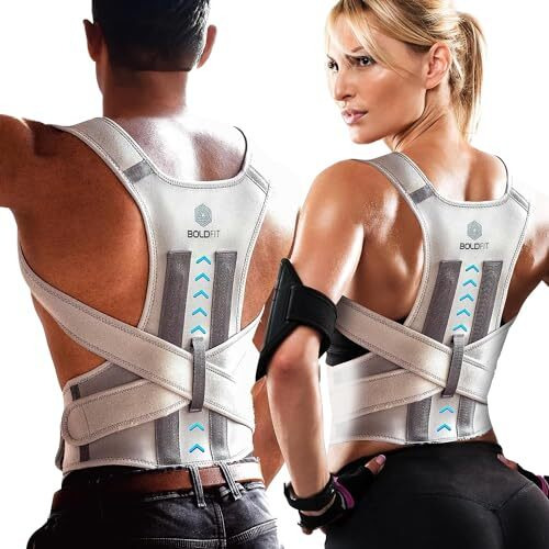 Boldfit Posture Corrector Back Support, Spine Posture Corrector Back Straight Belt For Men And Women-Small, Neoprene