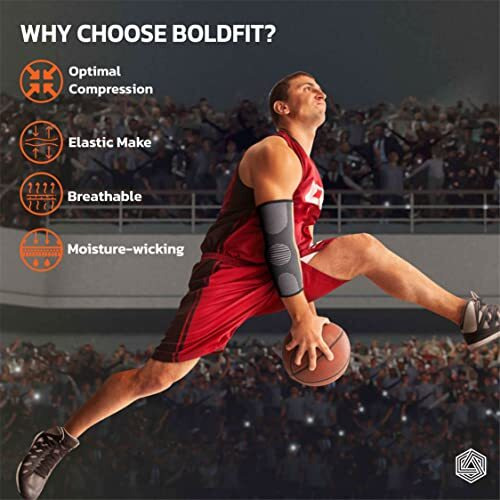 Boldfit Aluminium Elbow Support For Pain Relief Tennis, Tennis Elbow Support For Badminton Cricket & Sports-Small, For Gym Men & Women