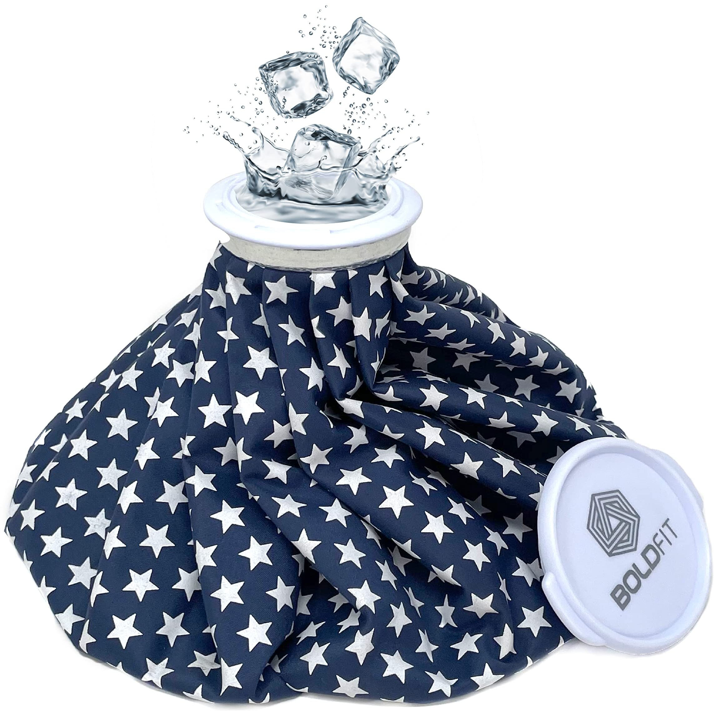 Boldfit Ice Bag For Pain Relief Cold - Ice Pack Bag For Pain Relief - Cold Water Bag For Pain Relief, Injuries, And Cold Therapy (12 Inch - Blue Star For Adults)