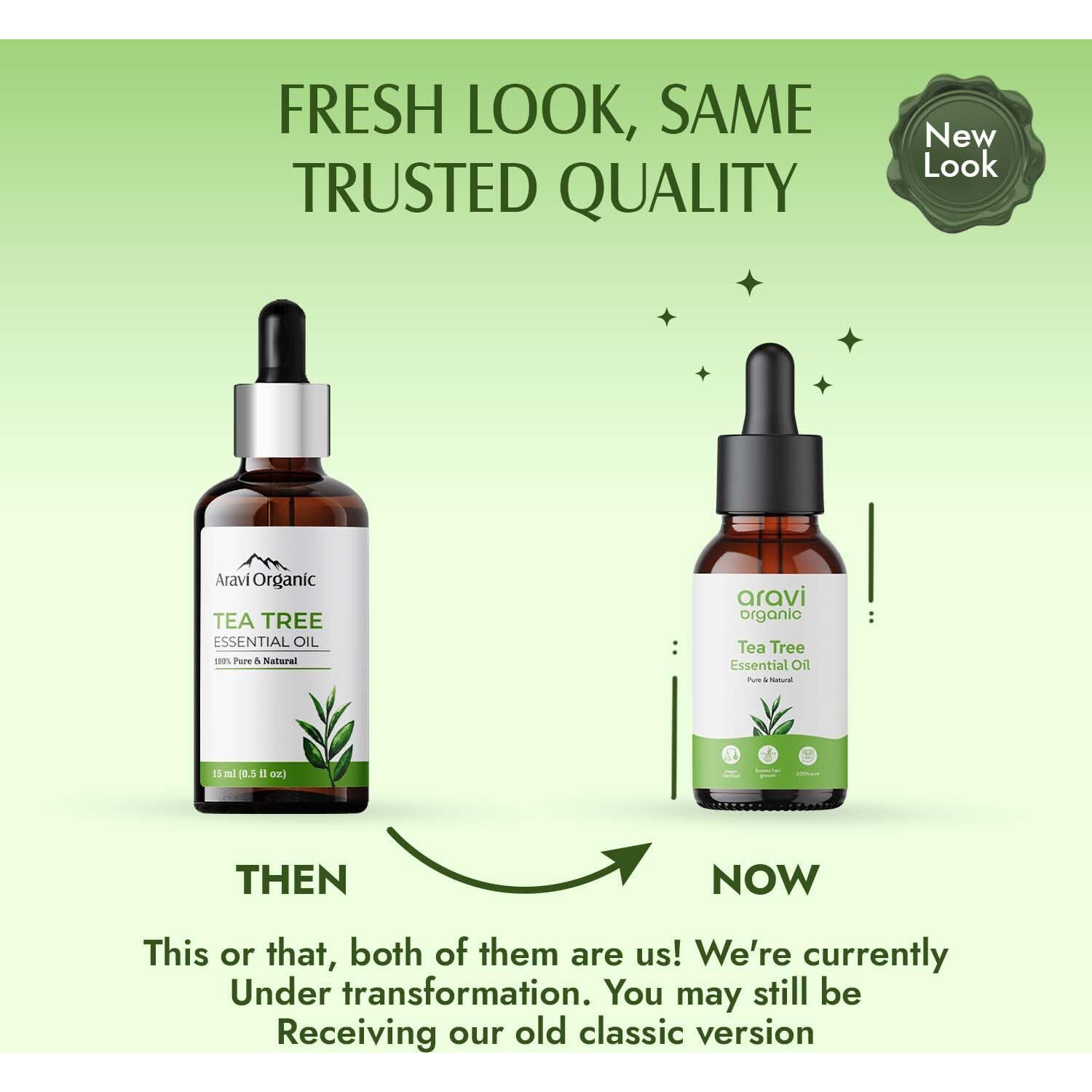 Aravi Organic Tea Tree Essential Oil For Skin, Hair, Face, Acne Care, Dandruff - 100% Pure, Natural And Undiluted - 15 Ml