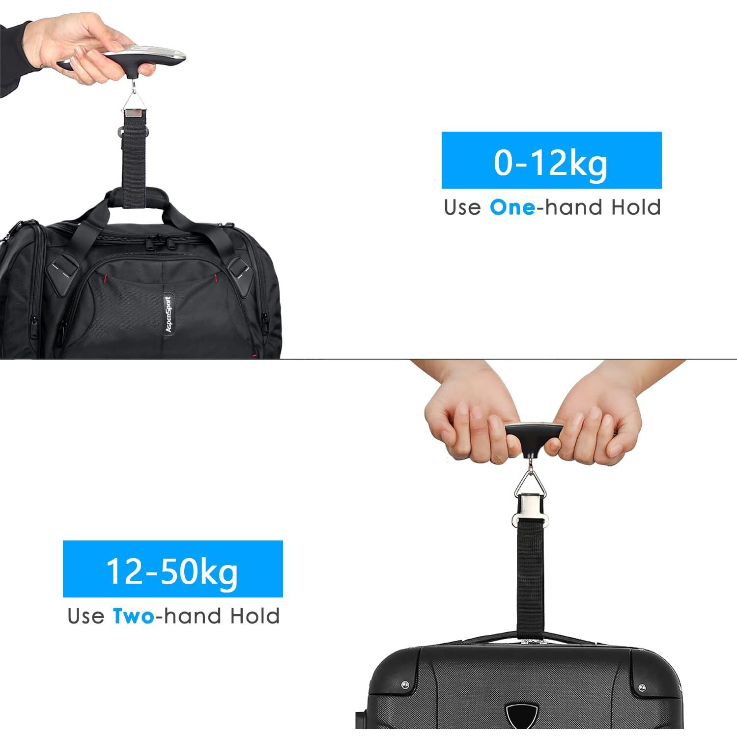 Themisto Th-Ws10 Digital Luggage Scale With Target Value Setting (50Kg), Silver