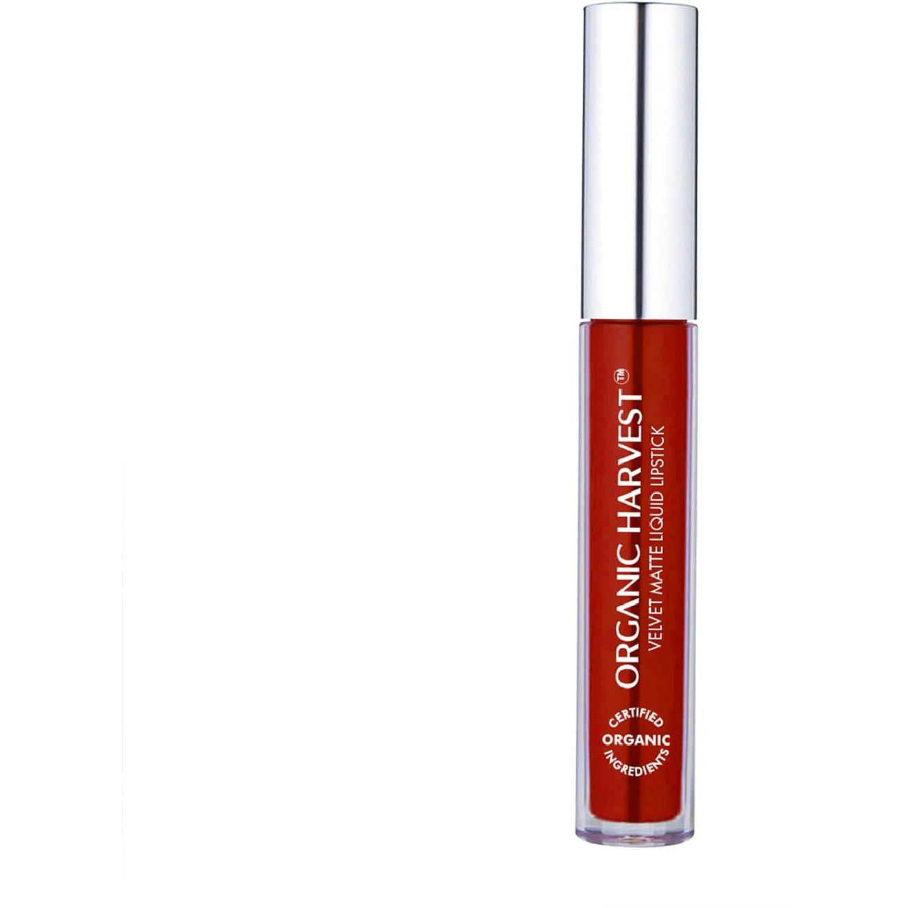 Organic Harvest Velvet Matte Liquid Lipstick - Tomato Red | Long-Lasting Red Lipstick | Waterproof & Smudge-Proof | Transfer-Proof Hydrating Formula | Certified Organic | Cruelty-Free & Vegan, 2.6Ml