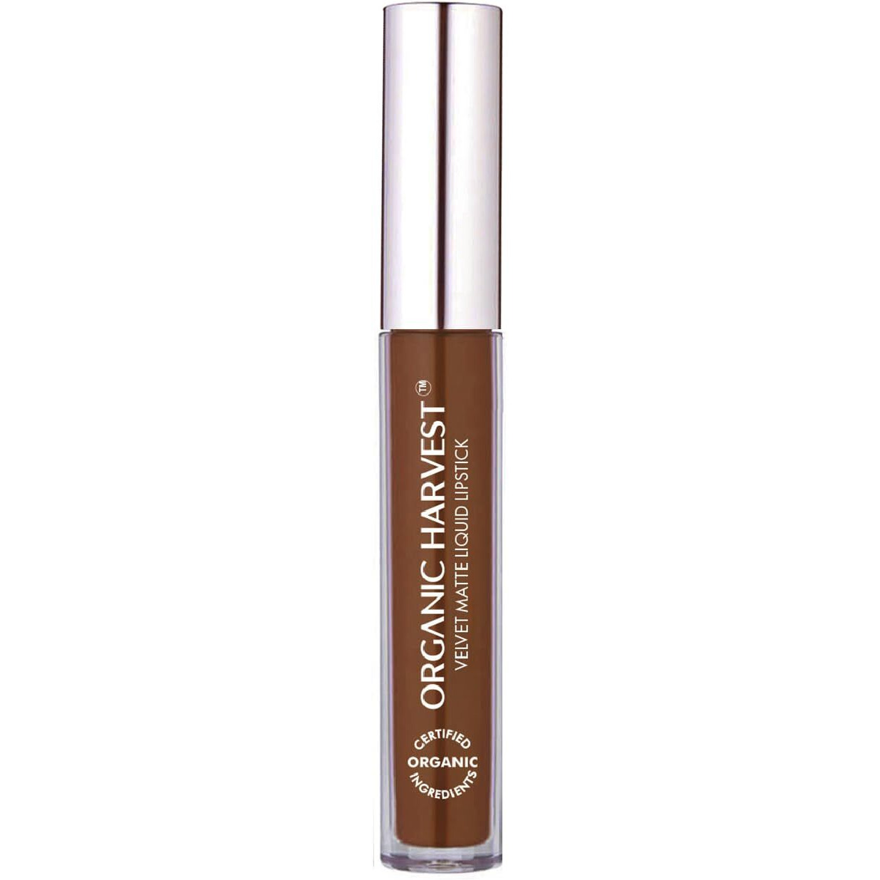 Organic Harvest Velvet Matte Liquid Lipstick - Cinnamon Brown | Long-Lasting Brown Lipstick | Waterproof & Smudge-Proof | Transfer-Proof Formula | Certified Organic | Cruelty-Free & Vegan, 2.6Ml
