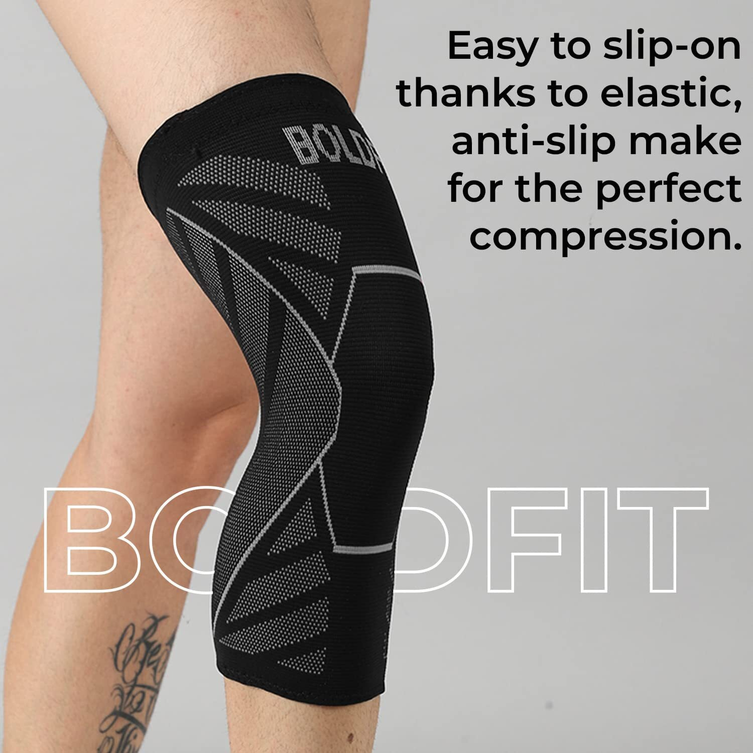Boldfit Knee Caps For Women & Men Knee Support For Men Knee Cap For Men Knee Pain Knee Support For Women Knee Brace For Knee Pain Relief Products Knee Guard Knee Belt Knee Pads For Women - Grey Xl