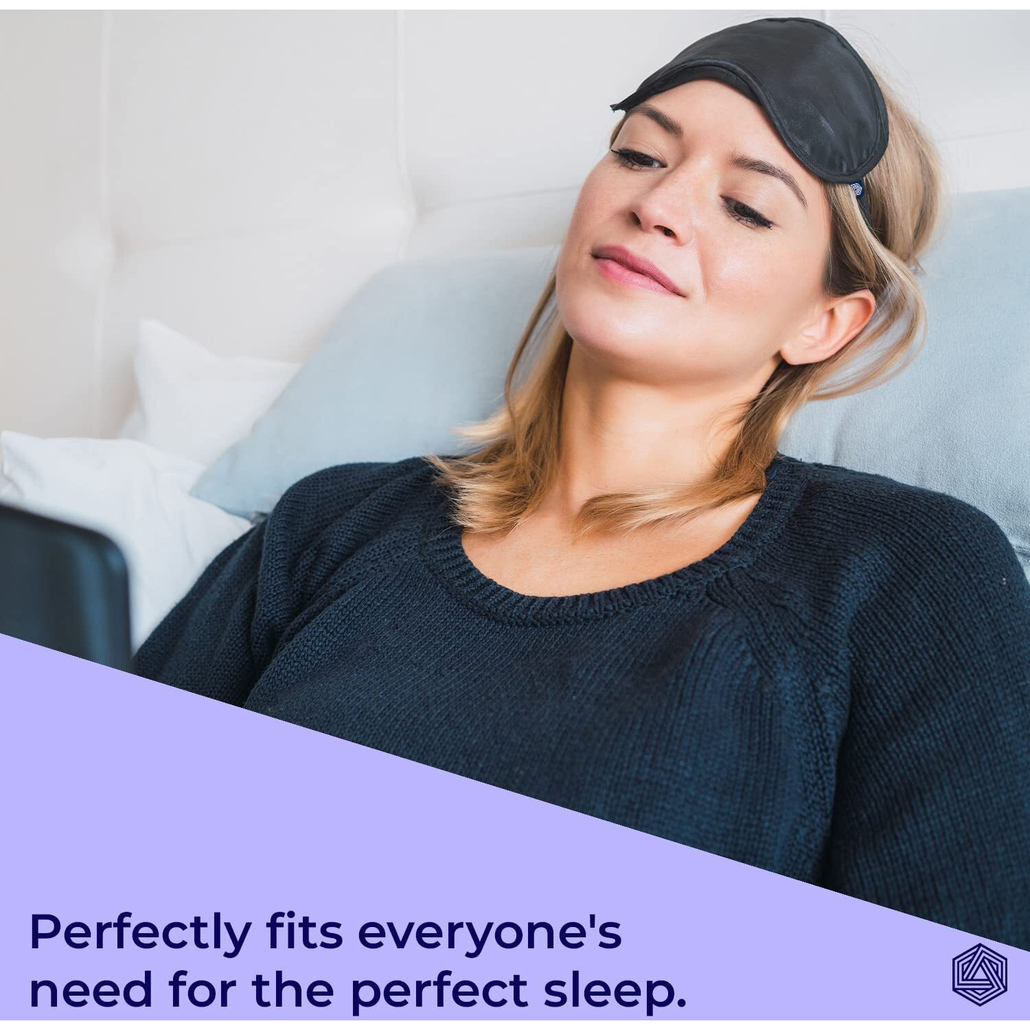 Boldfit Premium Silk Eye Mask For Traveling, Sleeping With Adjustable Strap, Blind Fold For Smooth&Comfortable Sleep-Black