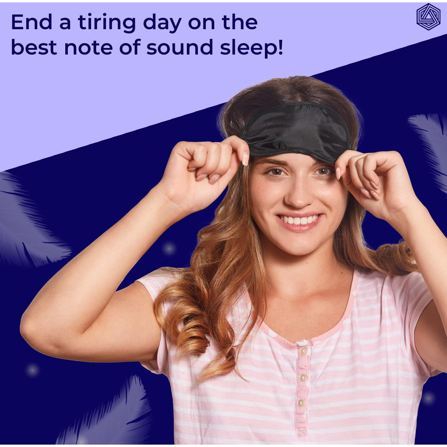 Boldfit Premium Silk Eye Mask For Traveling, Sleeping With Adjustable Strap, Blind Fold For Smooth&Comfortable Sleep-Black