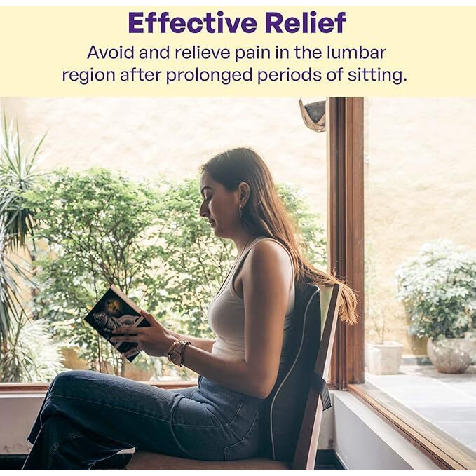 Careforce Back Support For Chair & Car Seat Back Support Chair Back Support For Back Pain Back Rest For Chair Office Lumbar Support For Car Back Rest Support Back Support Pillow Cushion Memory Foam -L