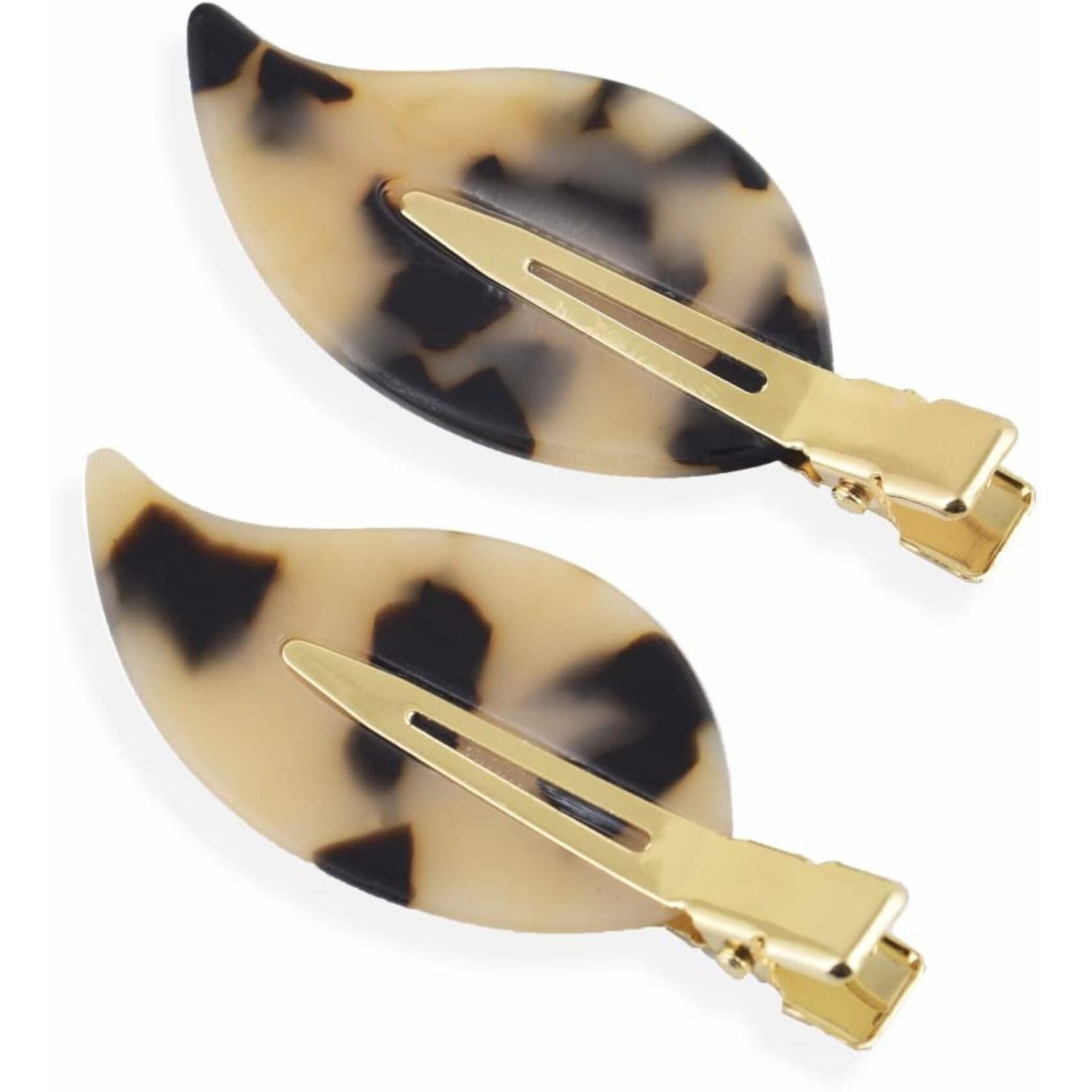 Gubb Caramel Delight Leaf Hair Clips Set For Girls & Women | Hair Clips/Pins/Hair Accessories For Girls & Women (2 Piece Hair Clips)
