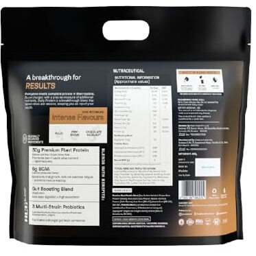 Ace Blend Intense 30G A-Grade Plant Based Protein Powder | 30 Servings | Mocha Flavour | Amino Acid Profile | Probiotics + Fiber | 6G Bcaa | 95%+ Bio | Advanced Lean Muscle Growth & Recovery Drink
