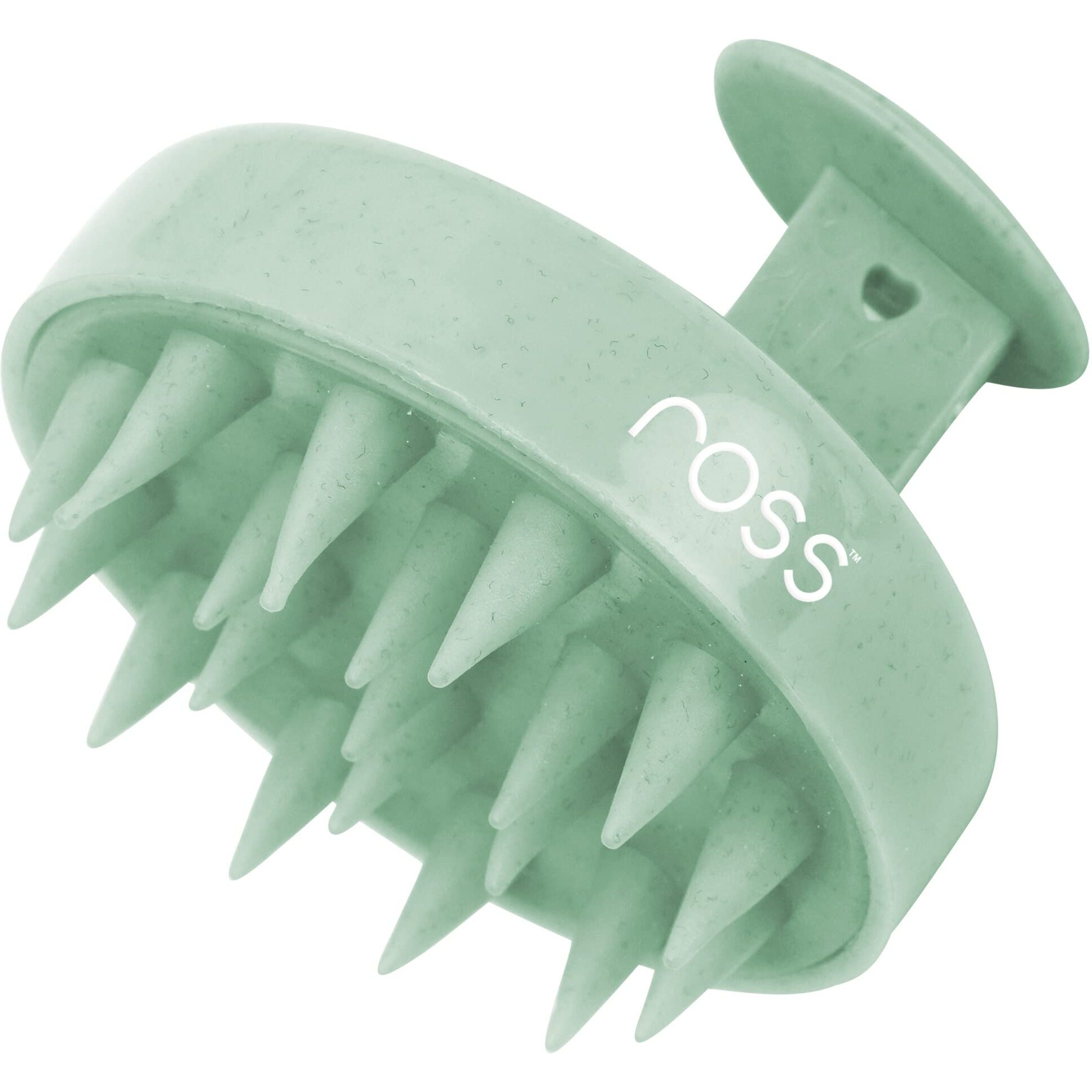 Ross Round Manual Hair Scalp Head Massager Shampoo Hair Brush, Super Soft Bristles, Exfoliating, Anti-Dandruff (Light Green)