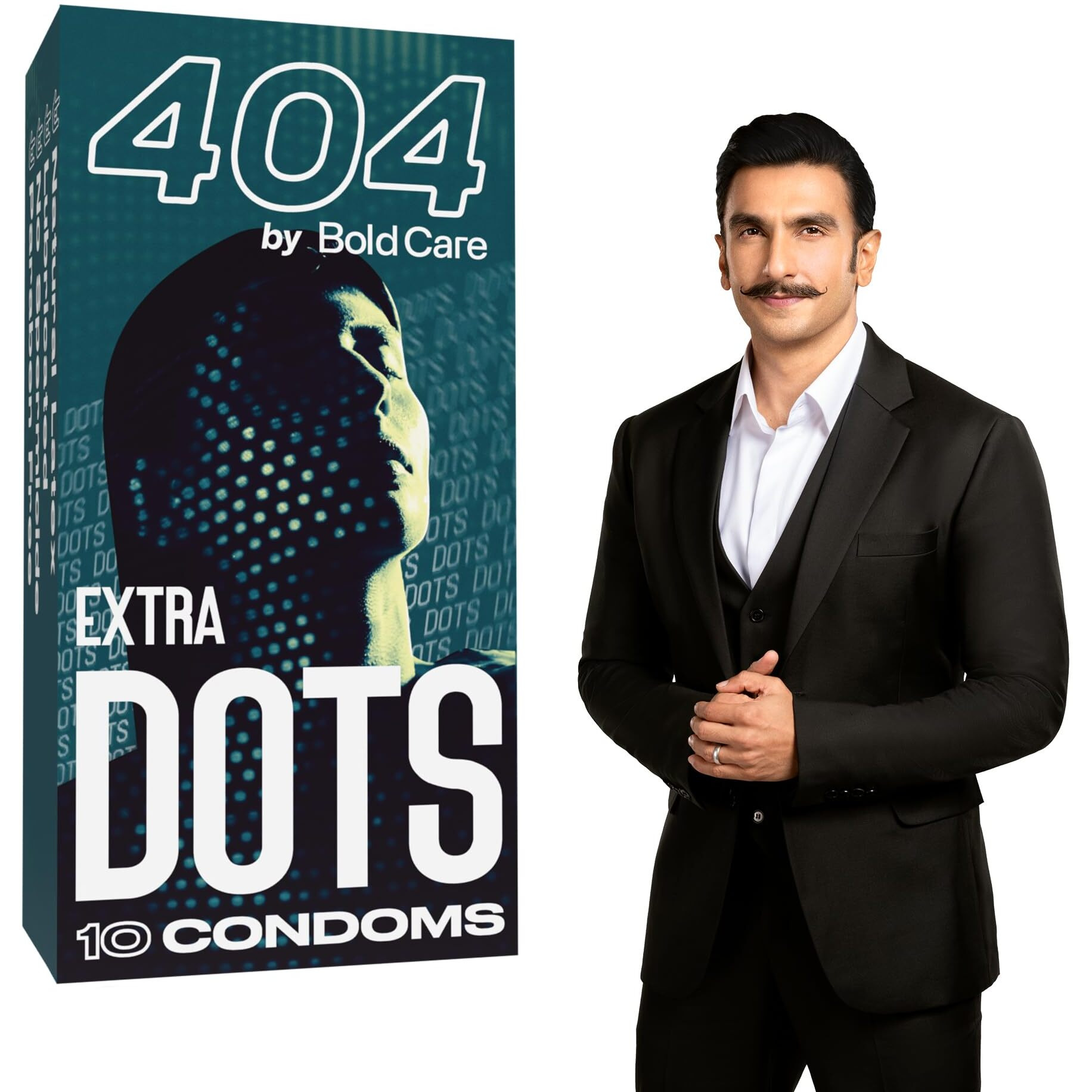 Bold Care 404 Extra Dotted Condom For Men (Pack Of 1 (10 Units))