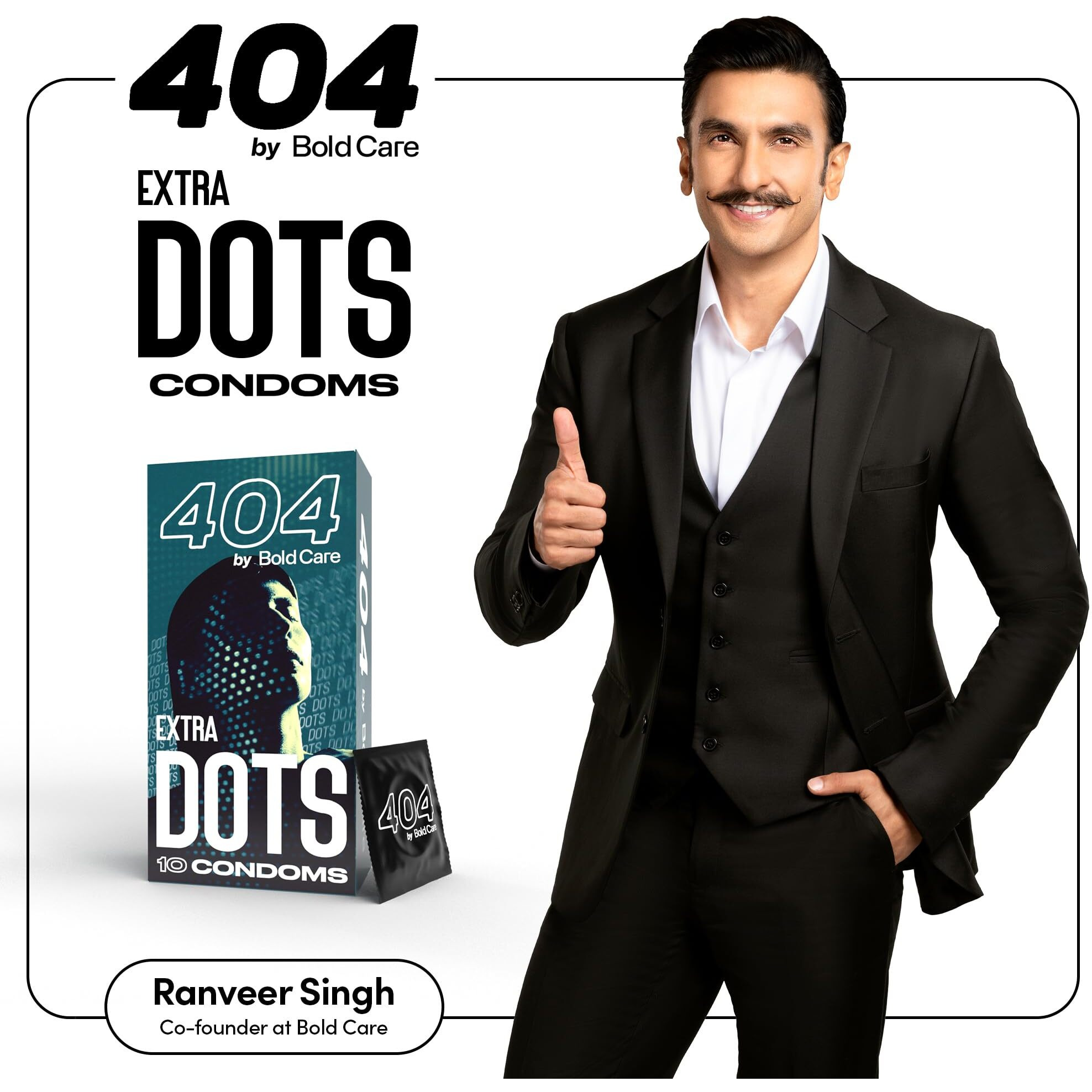 Bold Care 404 Extra Dotted Condom For Men (Pack Of 1 (10 Units))