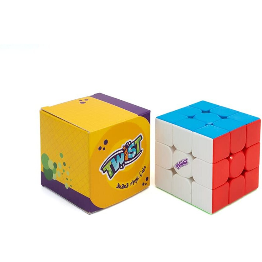 Cubelelo Twist 3X3 Speedcube | Stickerless Cube For Kids & Adults | Magic Speedy Stress Buster Brainstorming Puzzle Multicolor Design