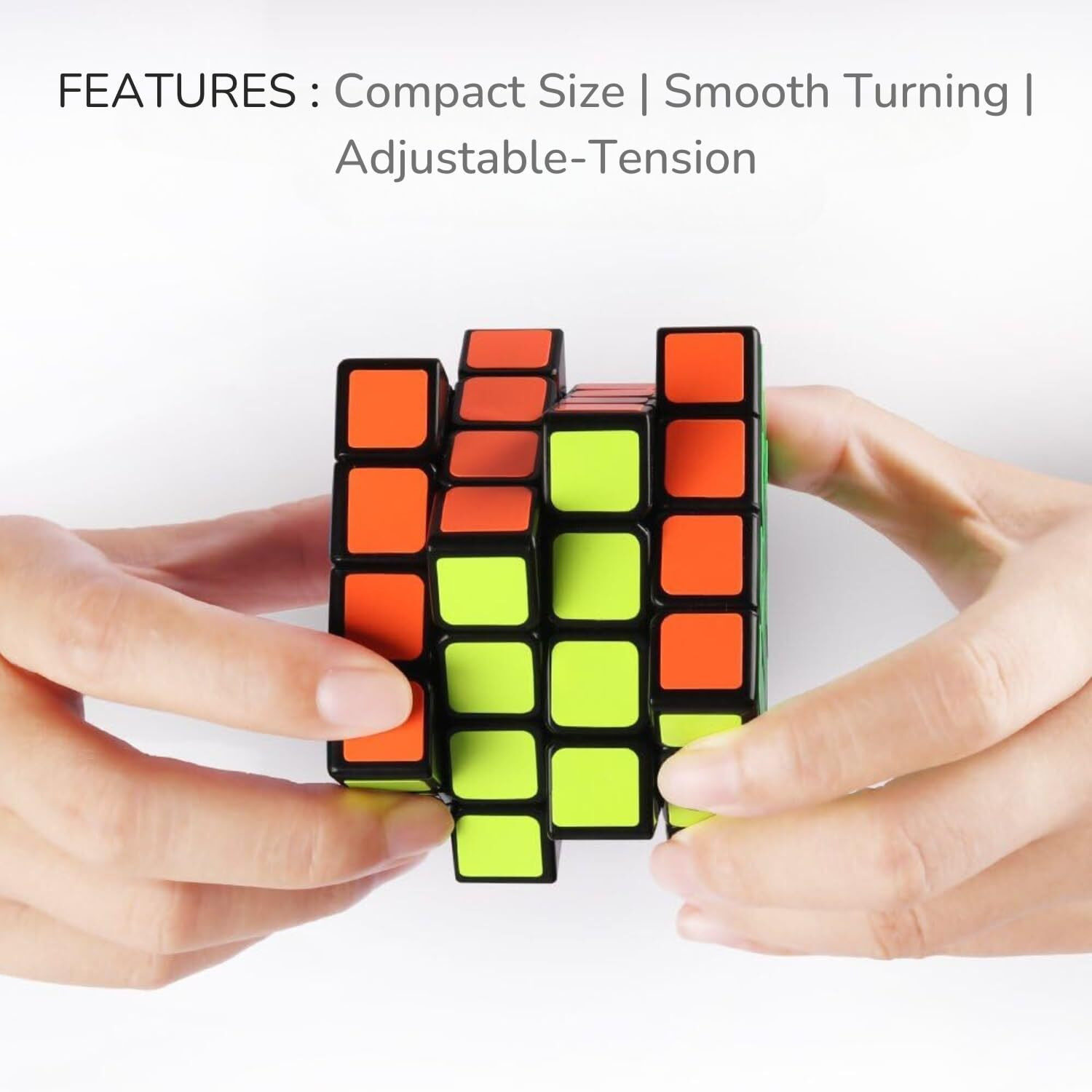 Cubelelo Drift 4X4 (Black) | Challenging Brain Teaser Puzzle Toy For Beginners And Advanced Players | Fast Speed Cube Optimized For Smooth Spinning (Multicolour)