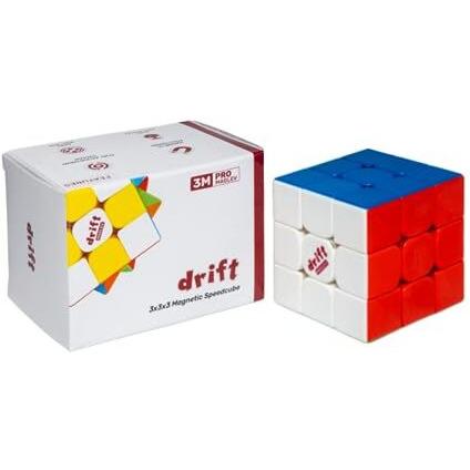 Cubelelo Drift 3M Pro Maglev 3X3 (Magnetic) Stickerless Speedcube | 9 Levels Adjustable Maglev Compression System 72 Magnets (Additional 12 Ring Magnets)|Speedy Brainstorming Puzzle For Kids & Adults