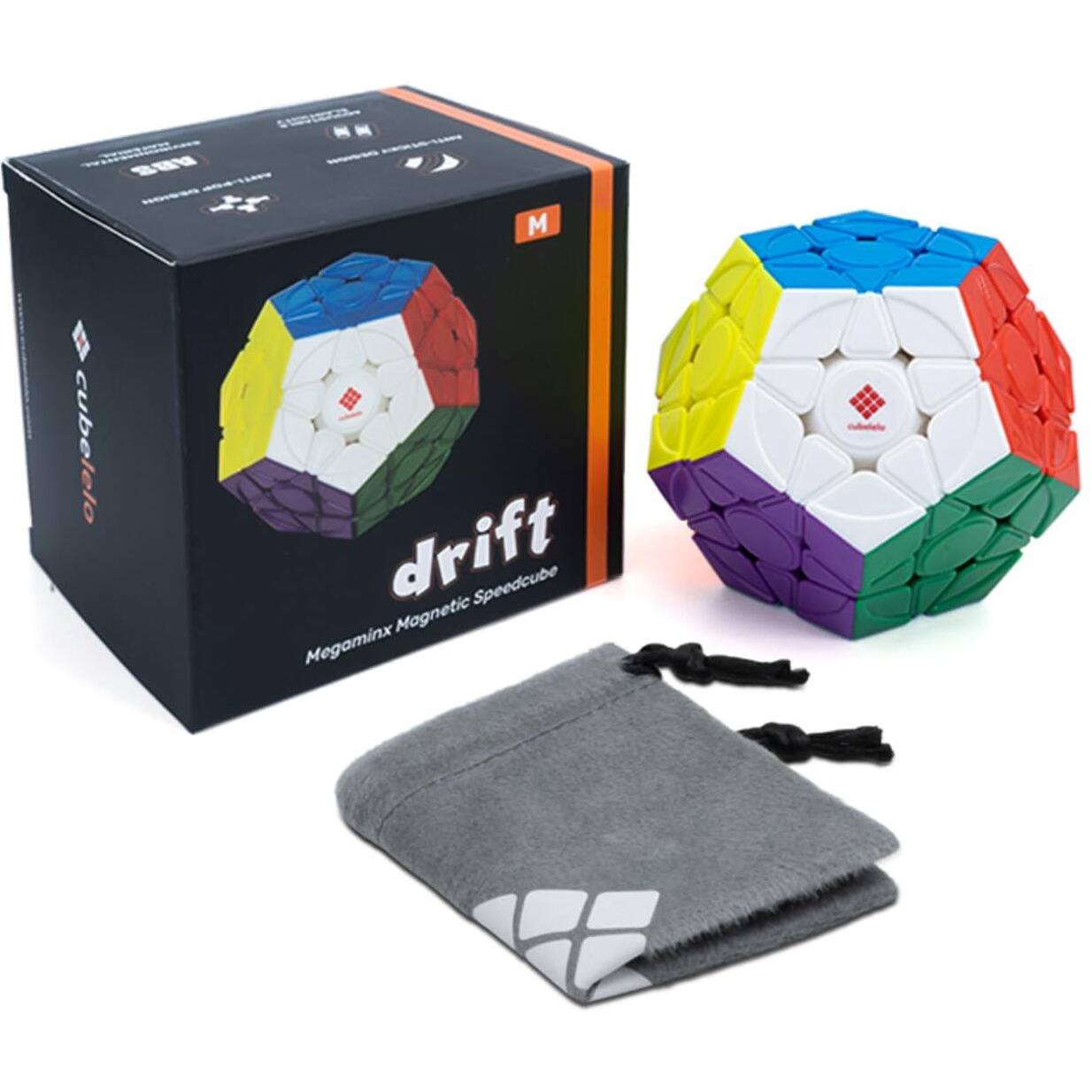 Cubelelo Drift Megaminx M (Magnetic) Stickerless Puzzle - Precision Puzzle For Competitive Solvers, Kids & Adults | Smooth Turning, Durable Design, Ideal For Brain Teasers And Speedcubing Challenges