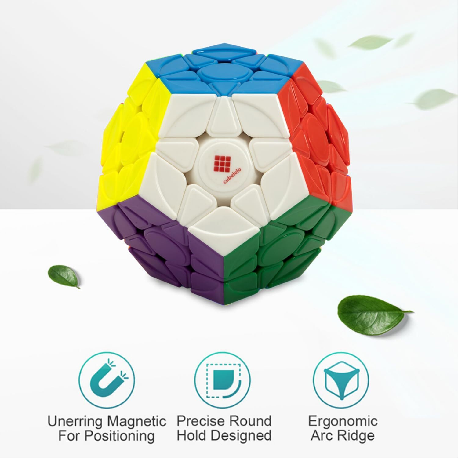 Cubelelo Drift Megaminx M (Magnetic) Stickerless Puzzle - Precision Puzzle For Competitive Solvers, Kids & Adults | Smooth Turning, Durable Design, Ideal For Brain Teasers And Speedcubing Challenges