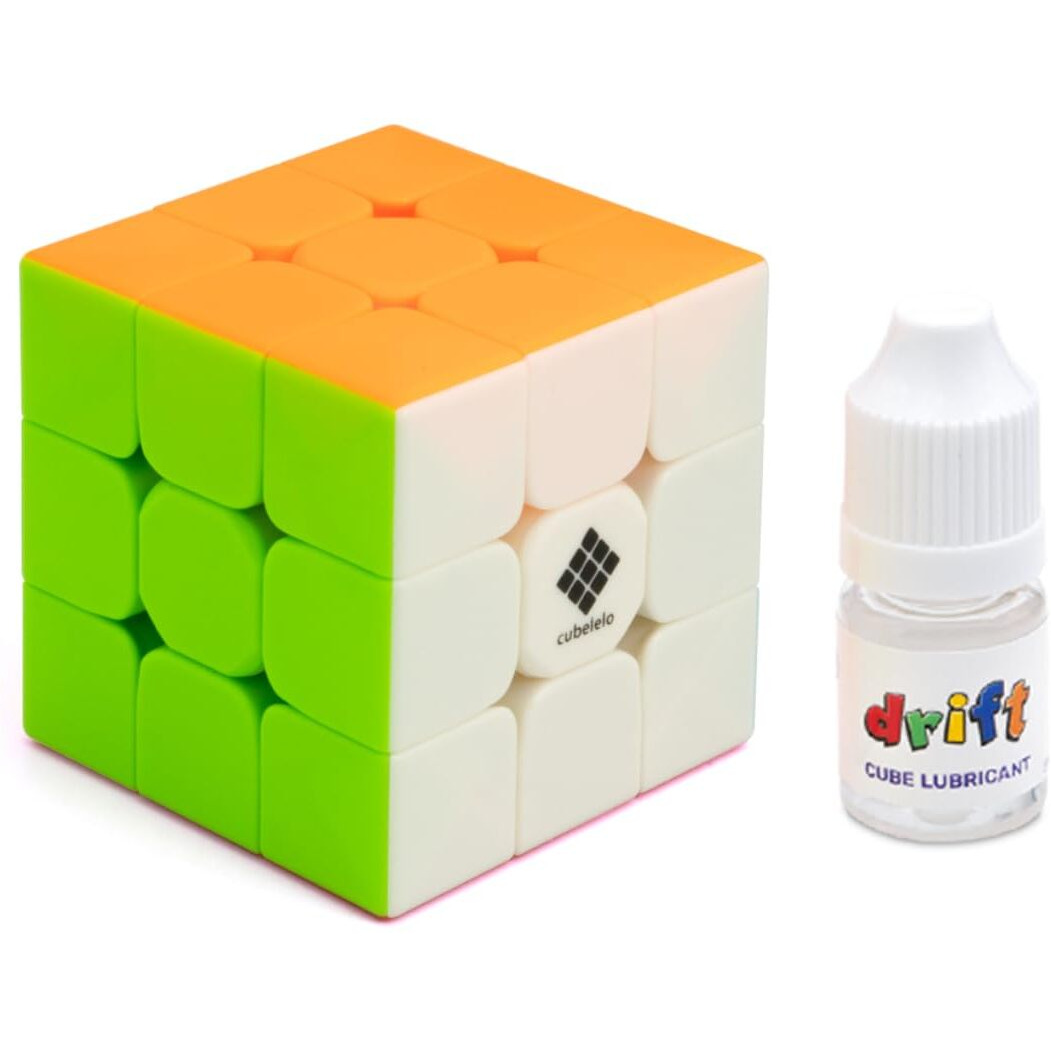Cubelelo Drift Warrior 3X3 & Premium Cube Lubricant Combo | Speed Cube Set For Fast, Smooth, Professional Solving | Ultimate Kit For All Your Speedcubing Needs Multicolor For Kids, Adults All Ages