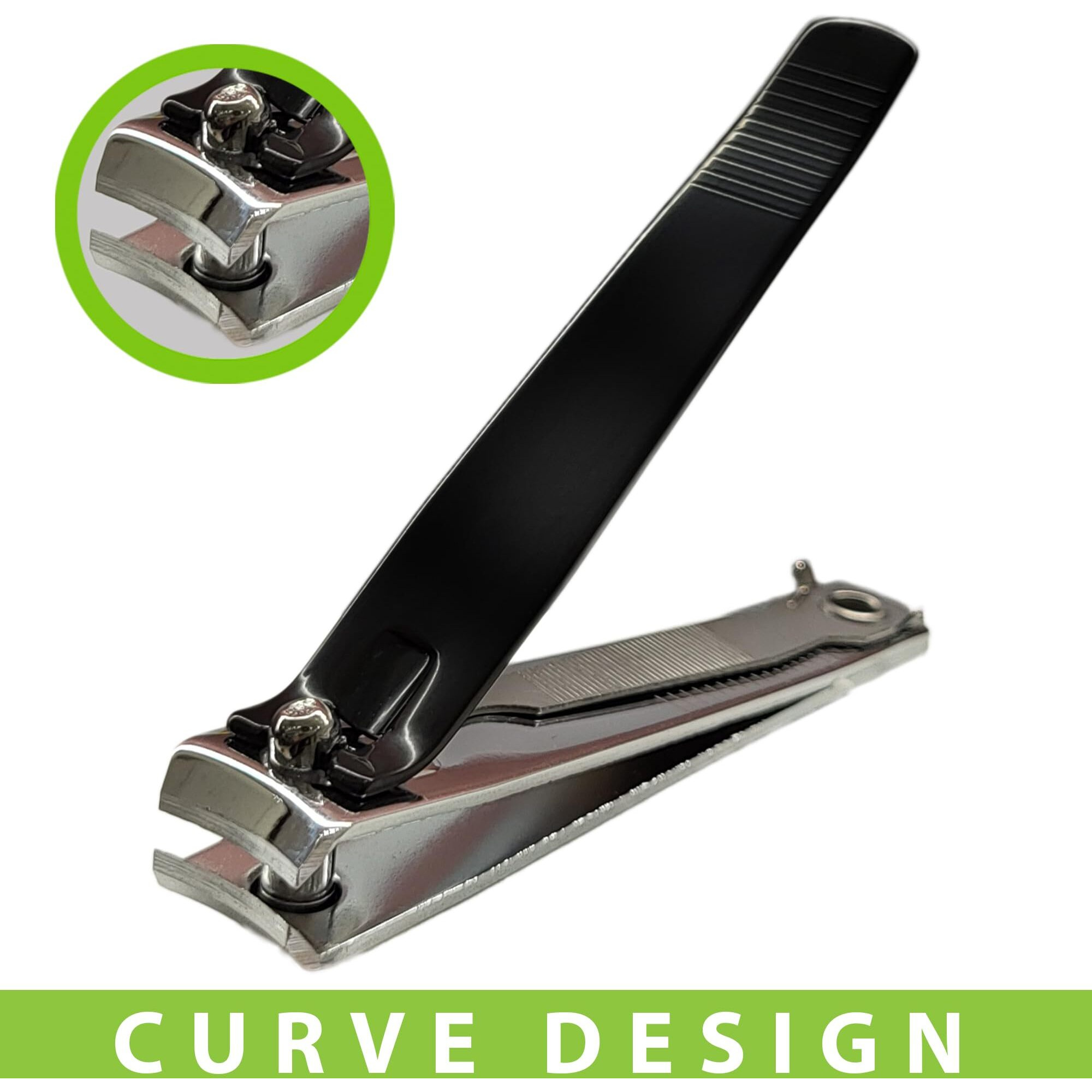 Midazzle Large Nail Clipper/Cutter (Black) - (Minaa00001) (Pack Of 1)