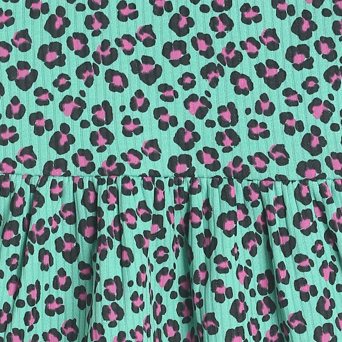 Miniklub Baby Round Neck Short Sleeve Knitted Cotton Green Color Dress (12-18M)
