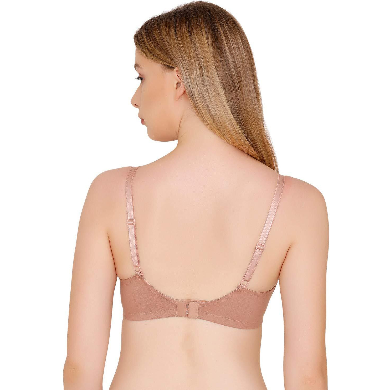 Zivame Women's Cotton Wire Free Non-Wired Full Coverage Bra (Zi1664Fash0Nude0036B_Skin_36B)
