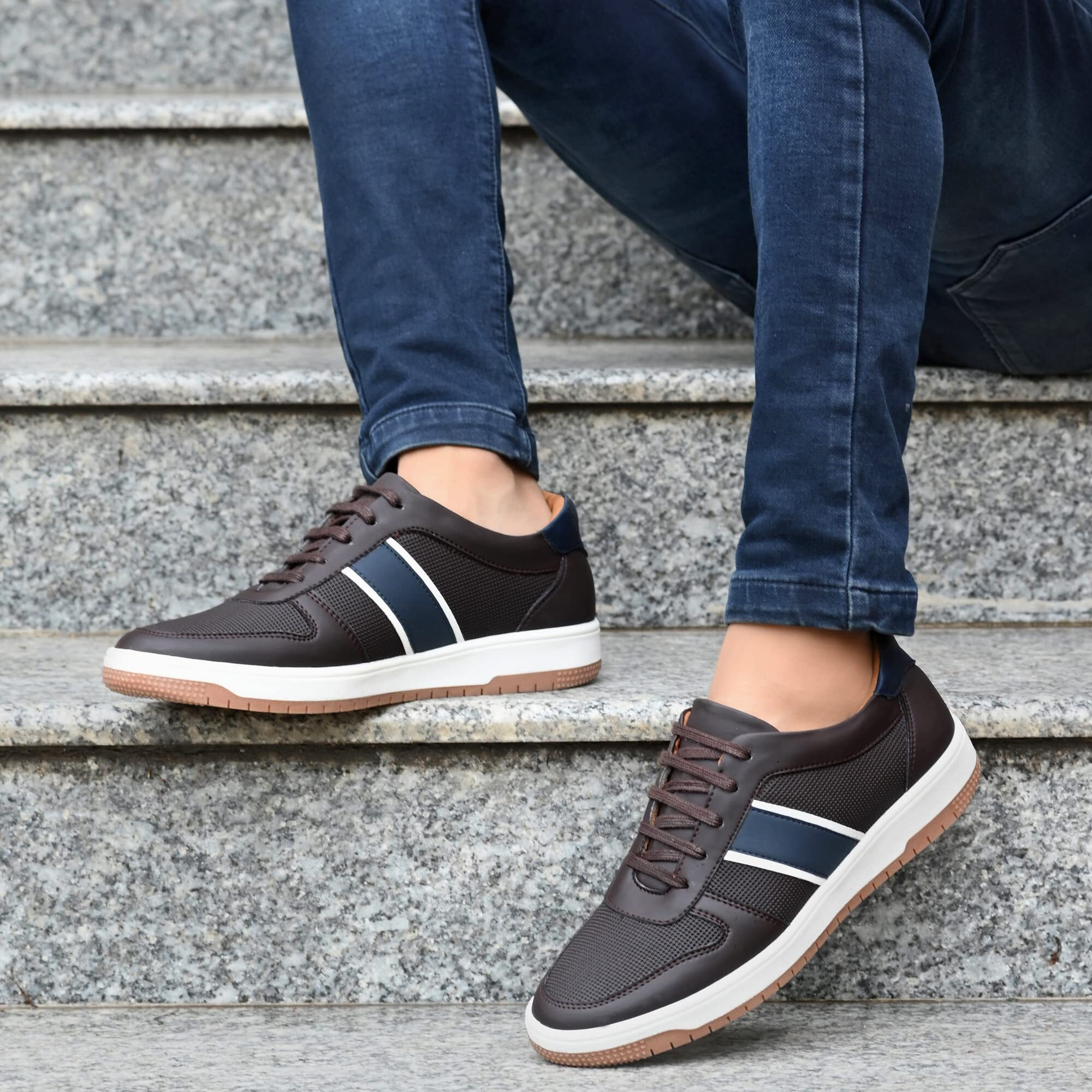Centrino Men's 6008 Brown Sneakers_9 Uk (6008-02)