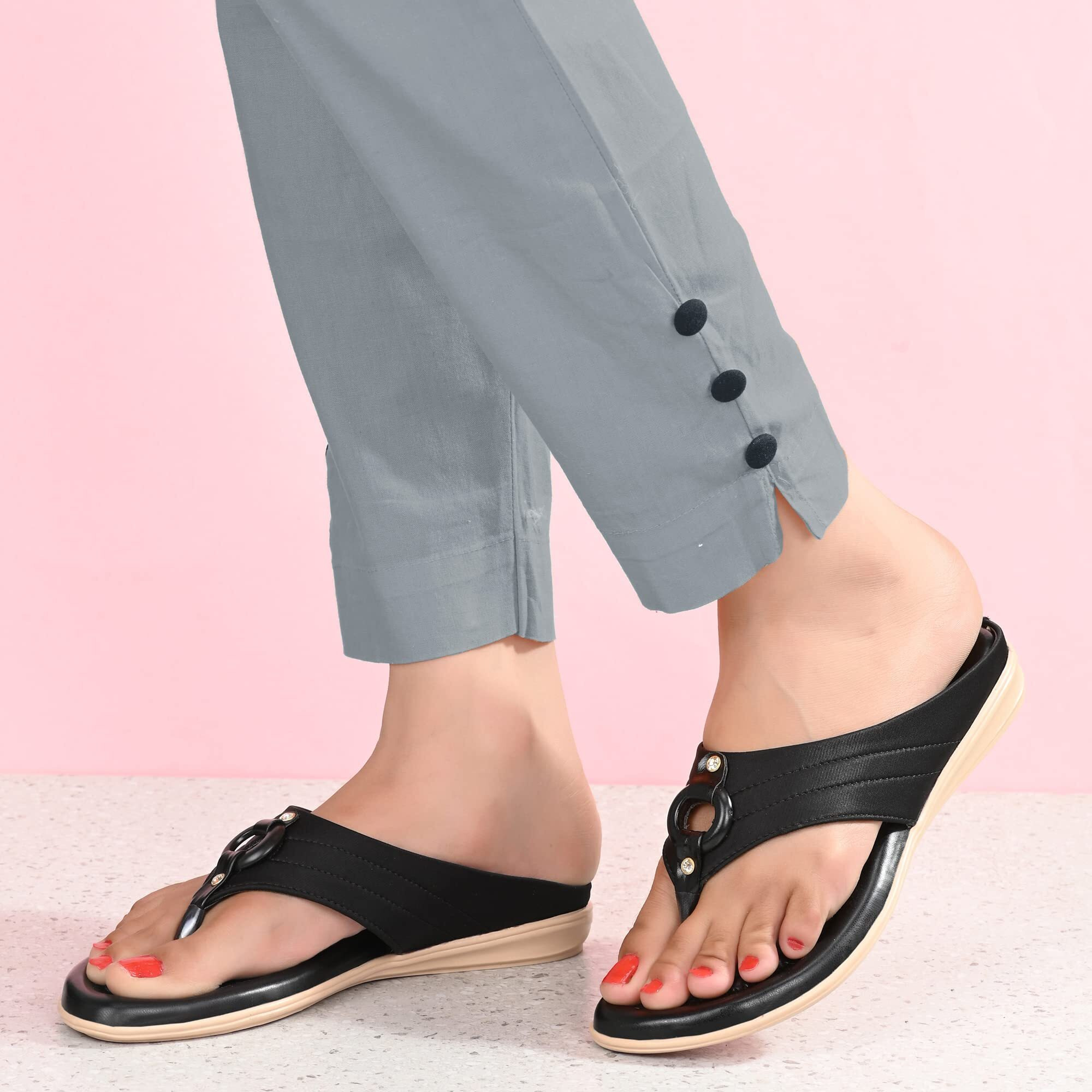 Centrino Women's 1951-4 Sandal, Black, 4 Uk